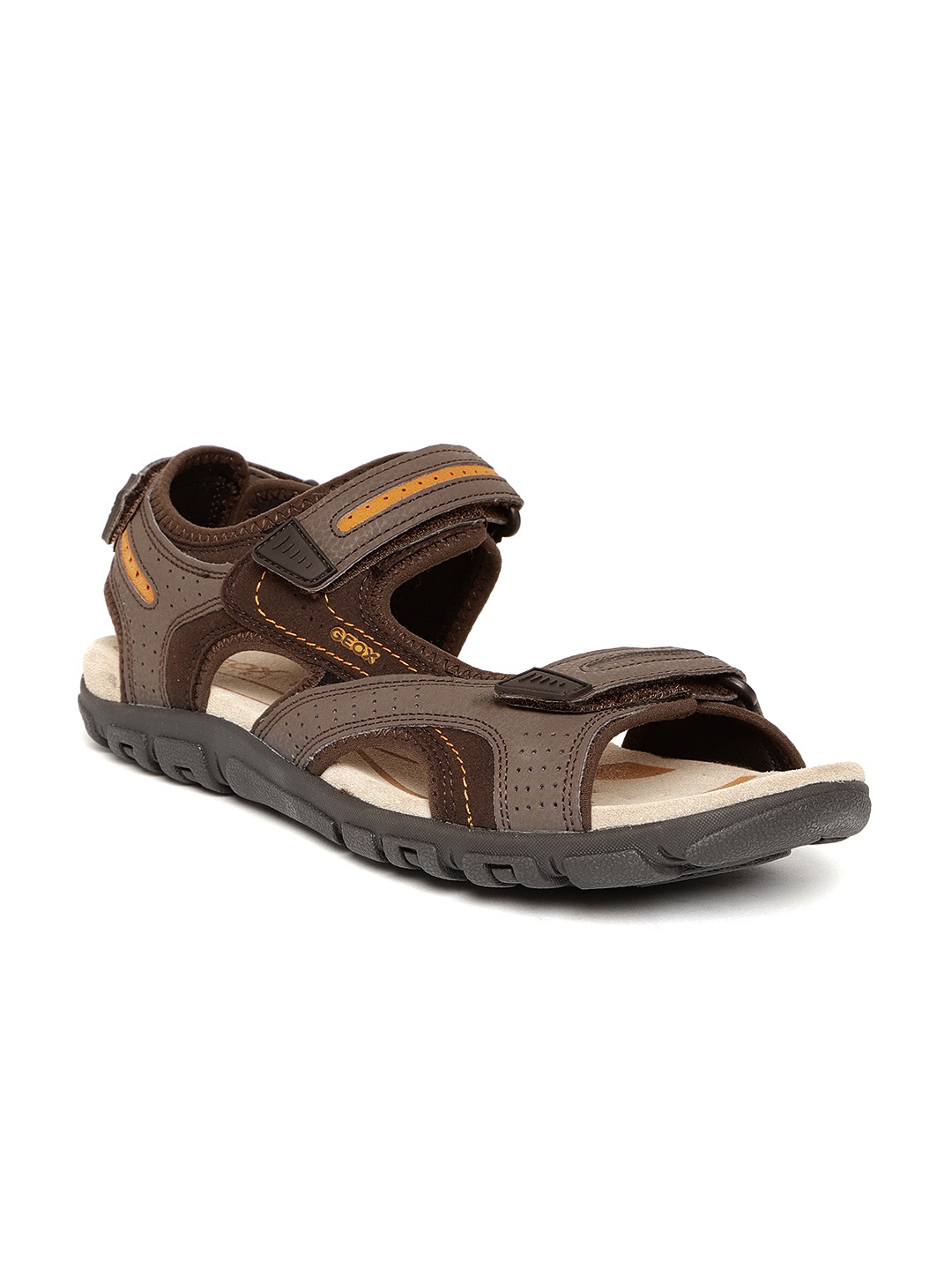 

Geox Men Coffee Brown Sports Sandals