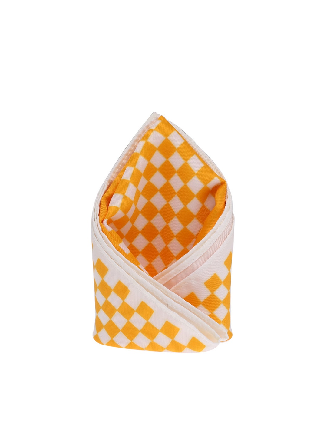 

Tossido Men Yellow & White Printed Pocket Square