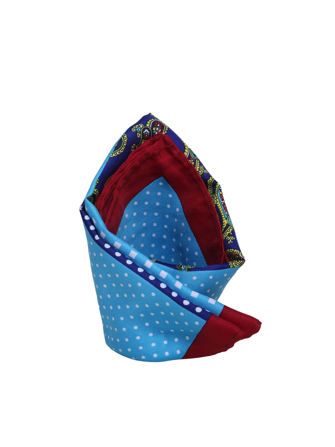 

Tossido Men Red & Blue Printed Pocket Square