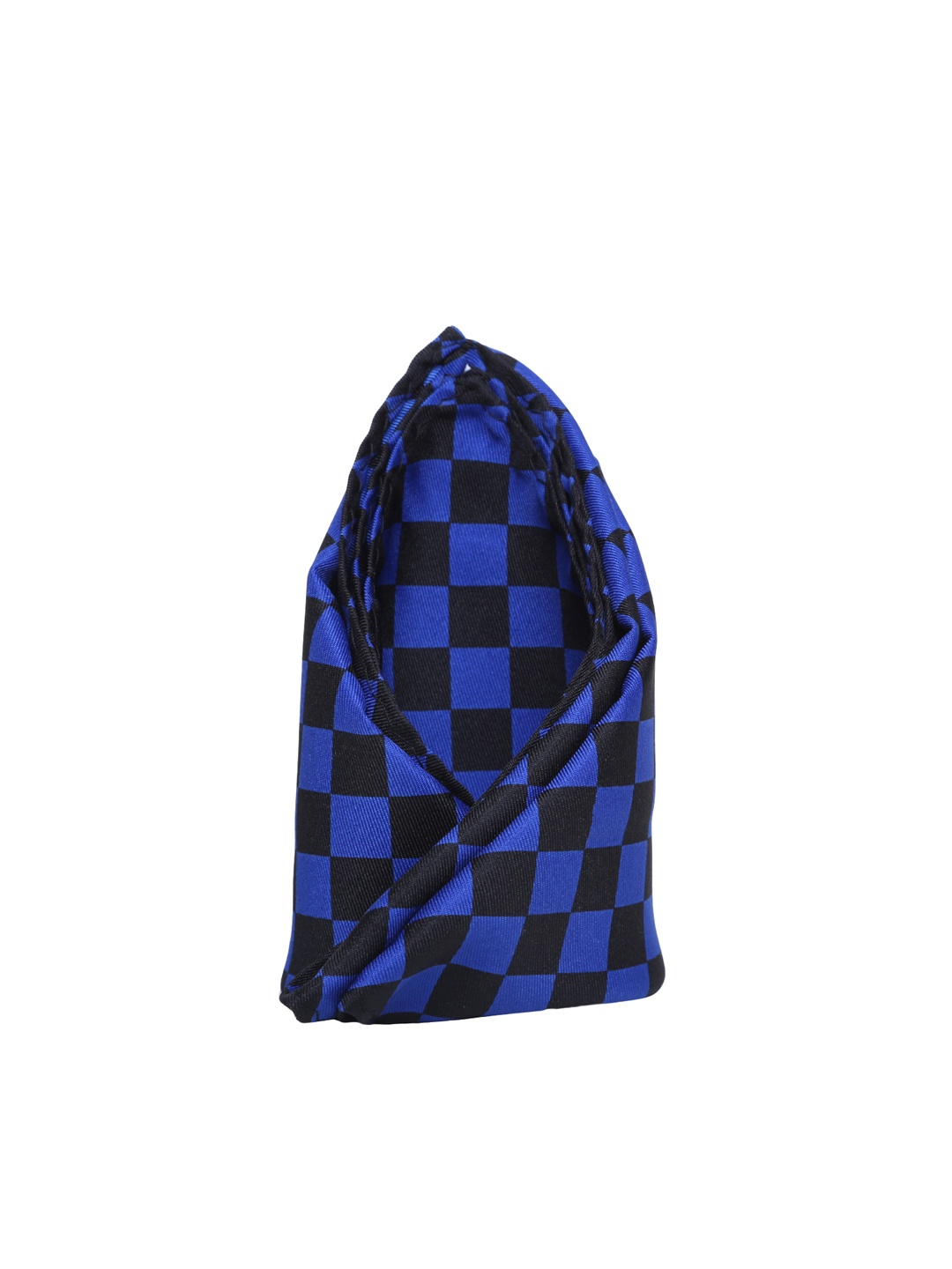 

Tossido Men Blue & Black Checked Pocket Square