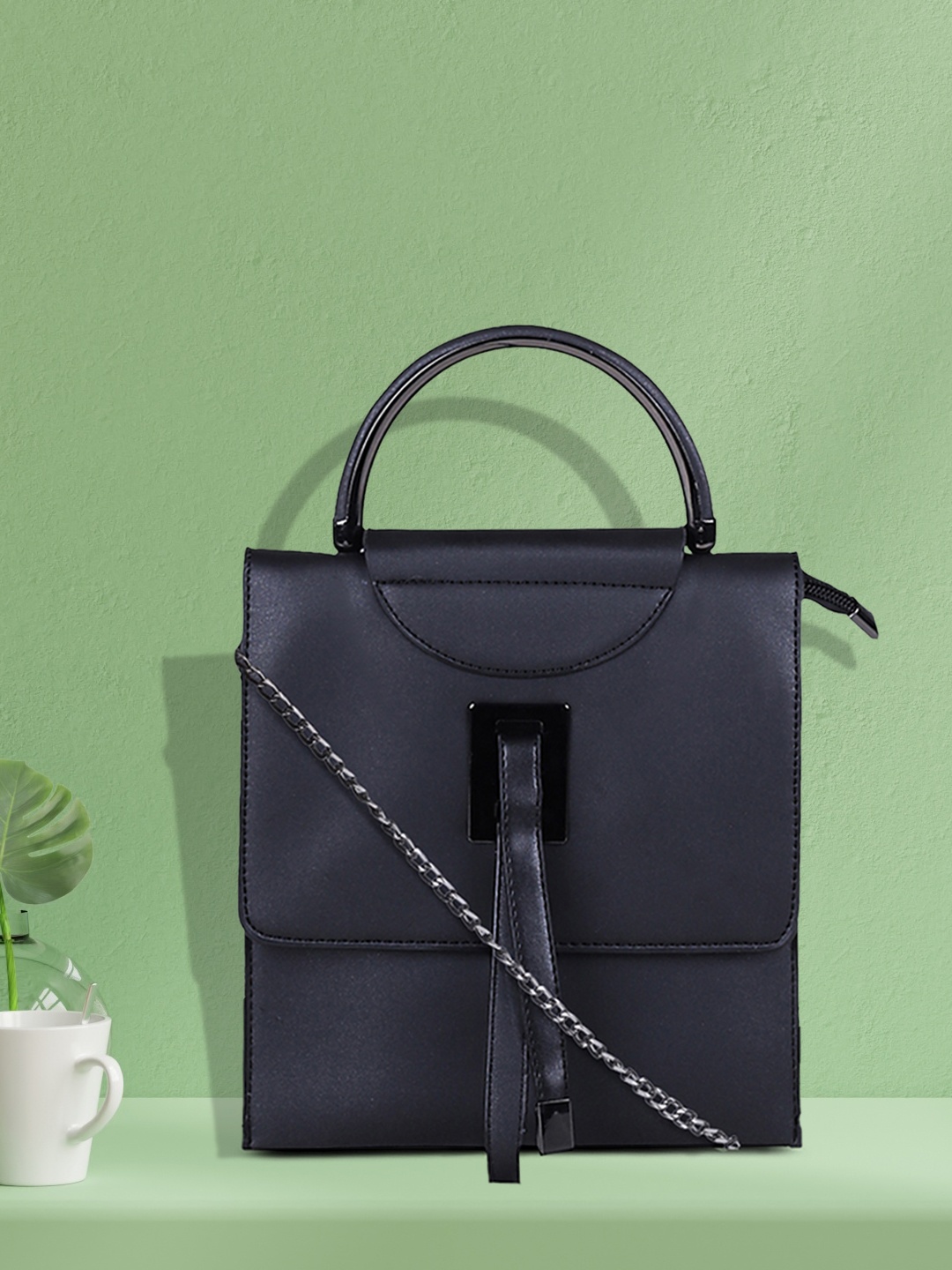 

ELLE Black Solid Sling Bag