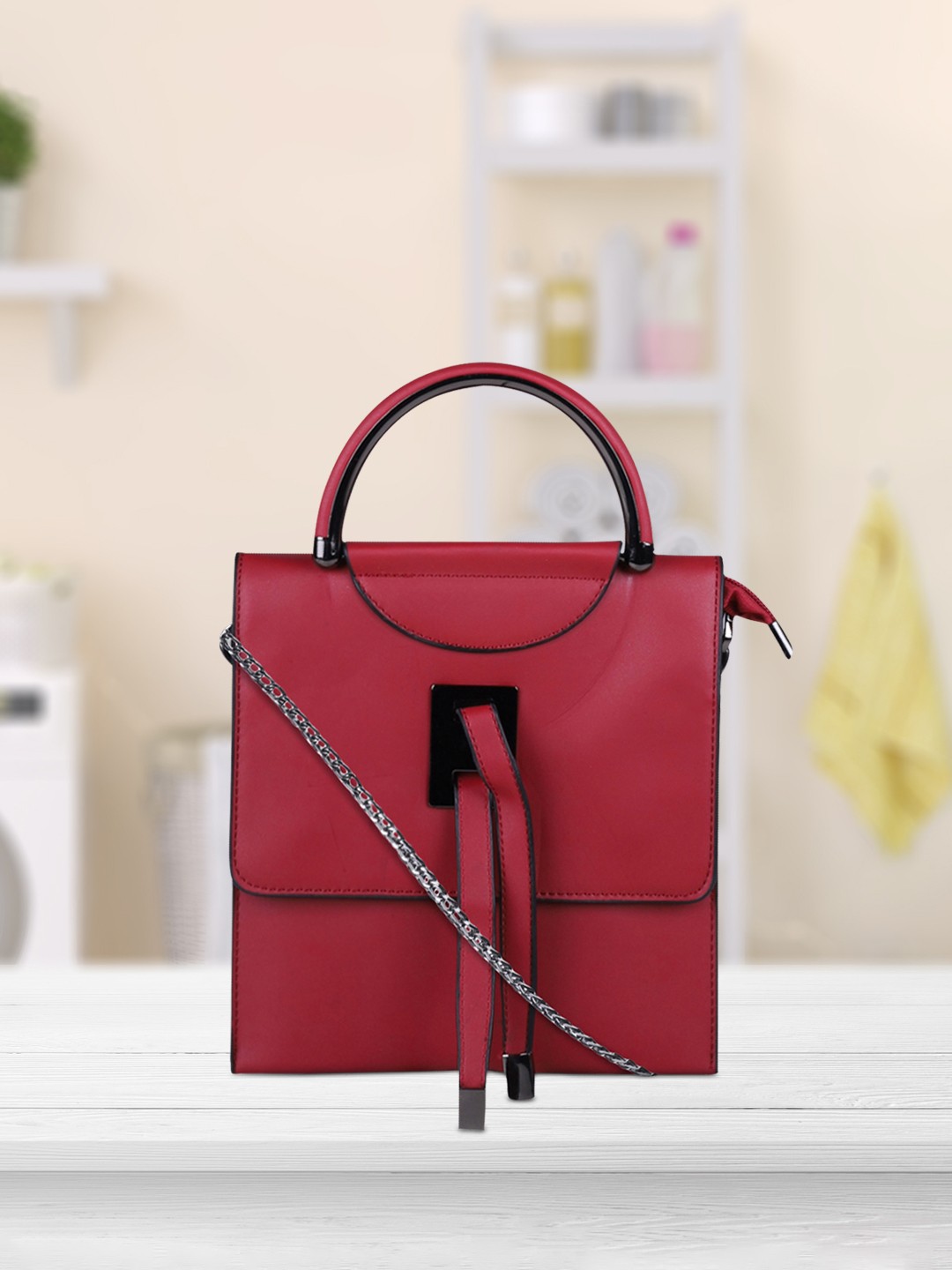 

ELLE Red Solid Sling Bag
