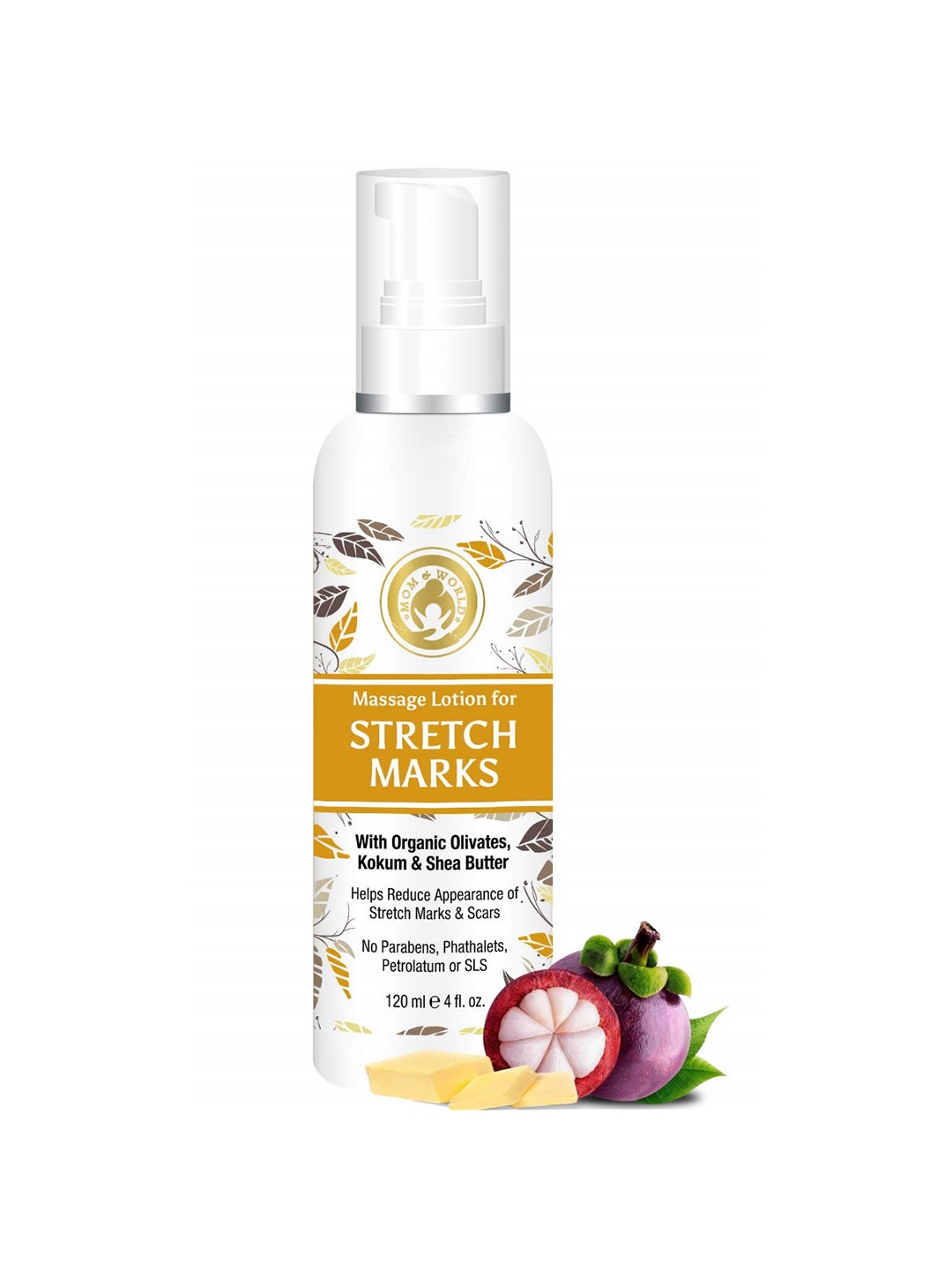 

Mom & World Massage Lotion For Stretch Marks 120 ml, White