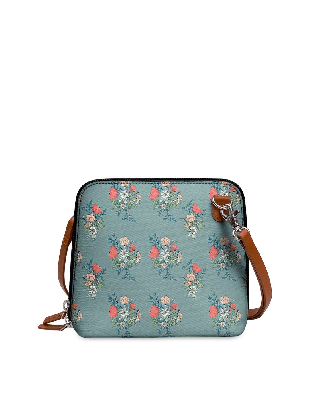 

DailyObjects Blue Printed Sling Bag