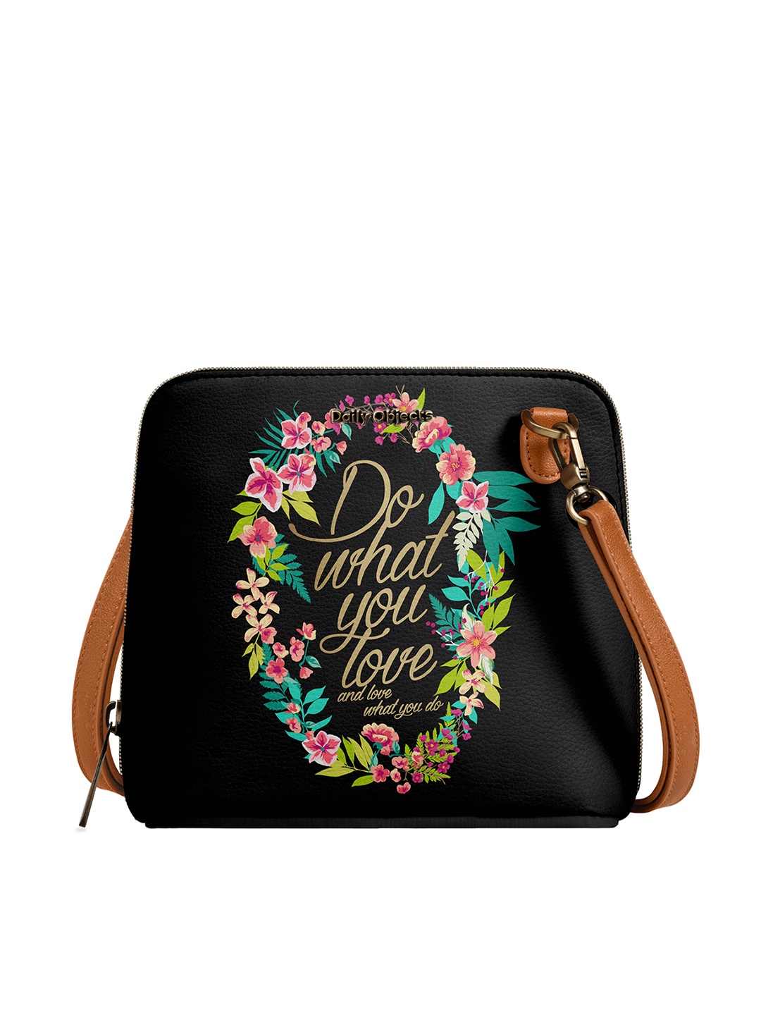 

DailyObjects Black Printed Sling Bag