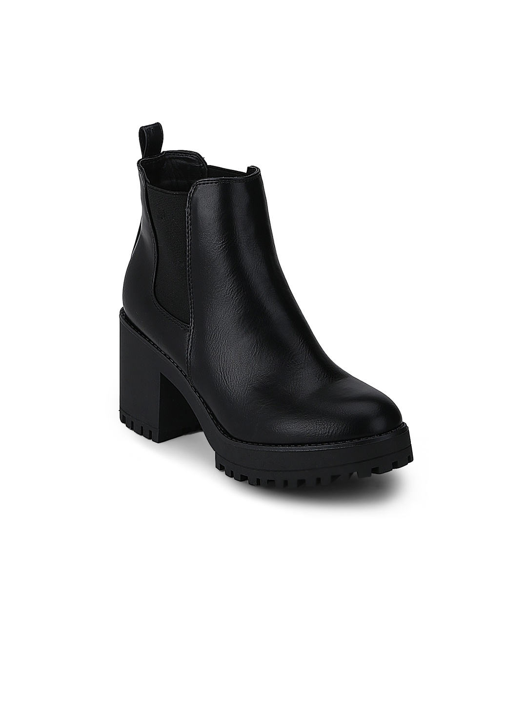 

Truffle Collection Women Black Solid Heeled Boots