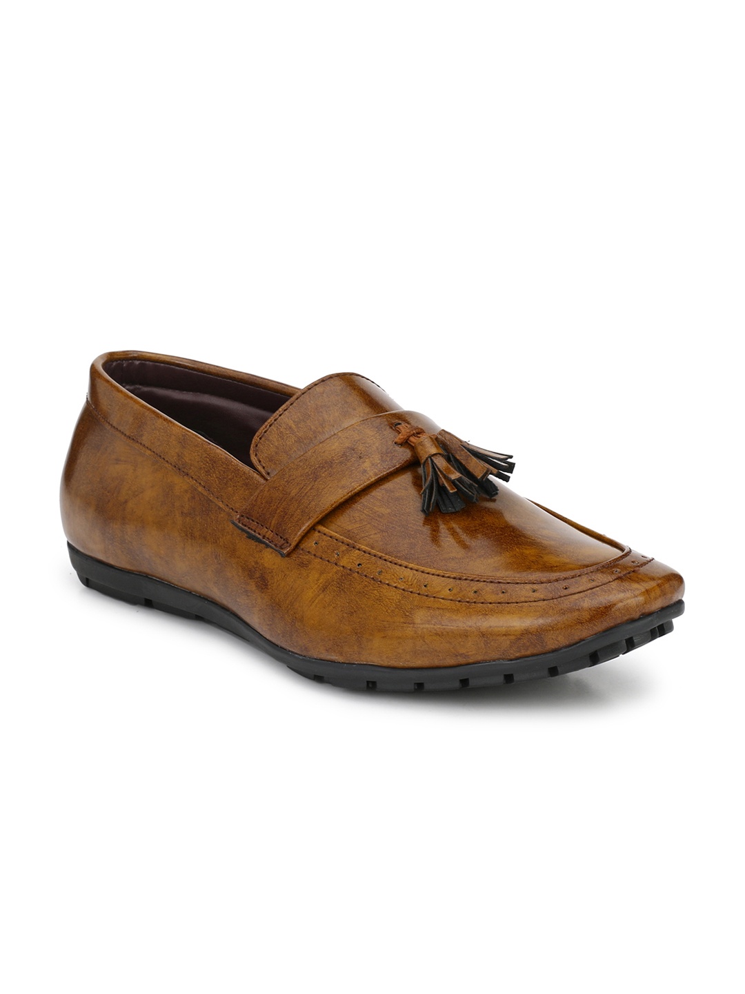 

Guava Men Tan Brown Formal Slip-Ons