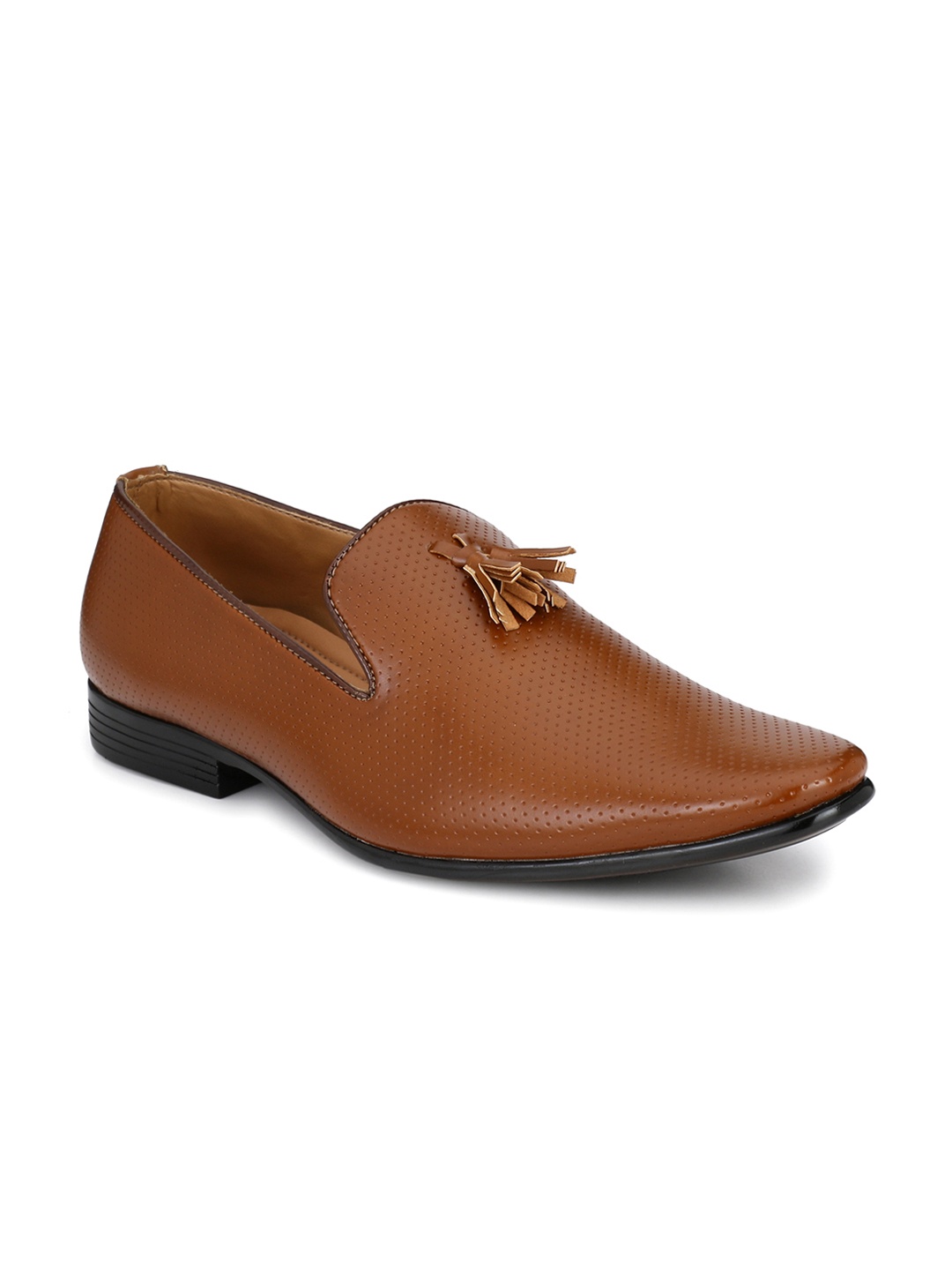 

Guava Men Tan Brown Formal Slip-Ons