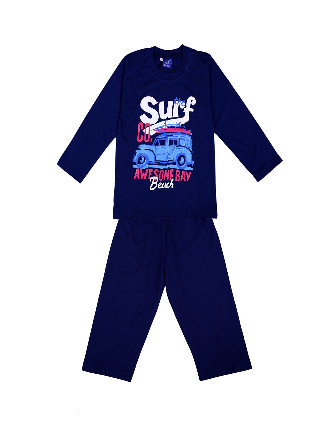 

SWEET ANGEL Unisex Navy Blue Printed Night suit 300740-26