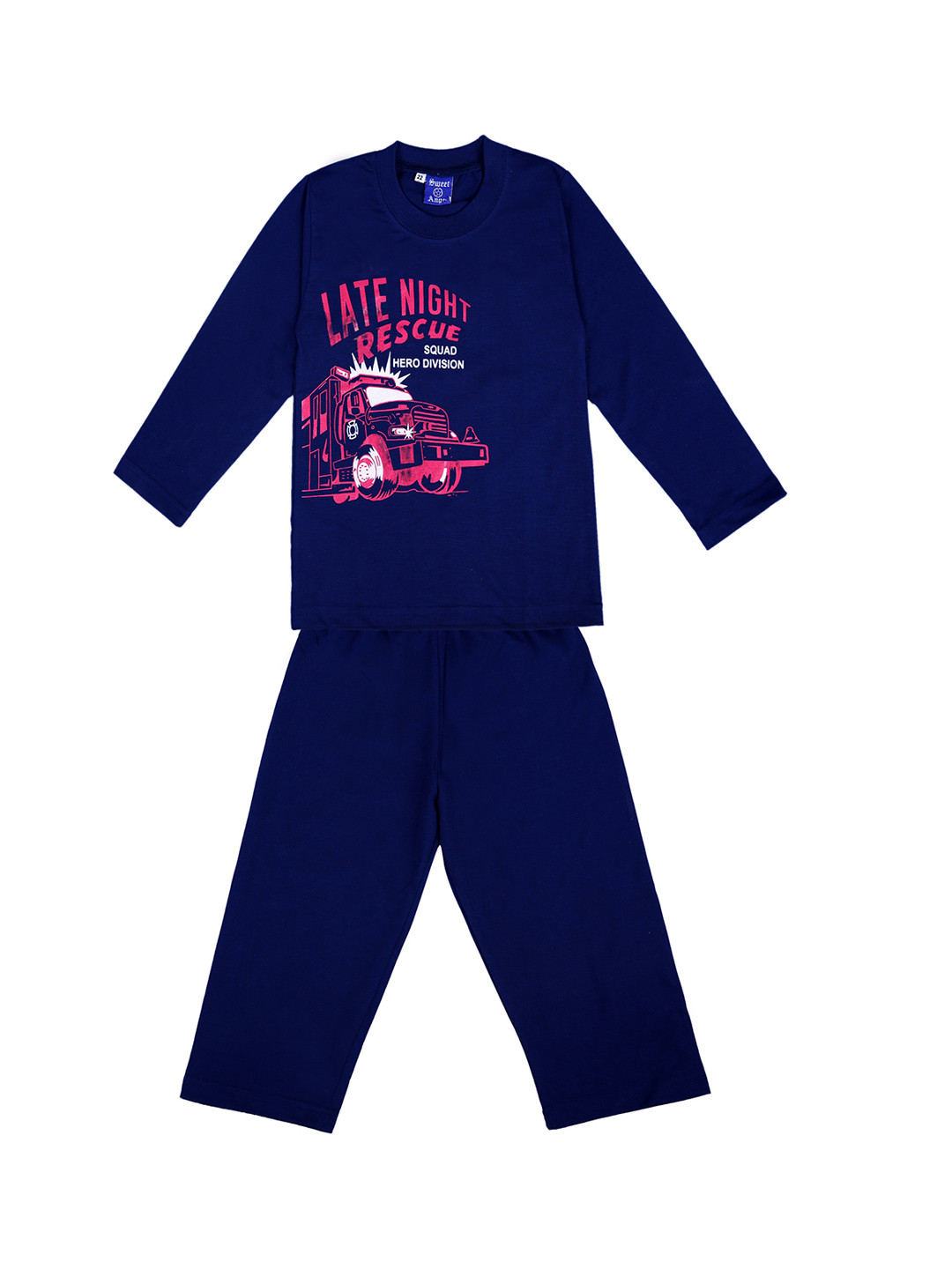 

SWEET ANGEL Unisex Navy Blue Printed Night suit 300752-26