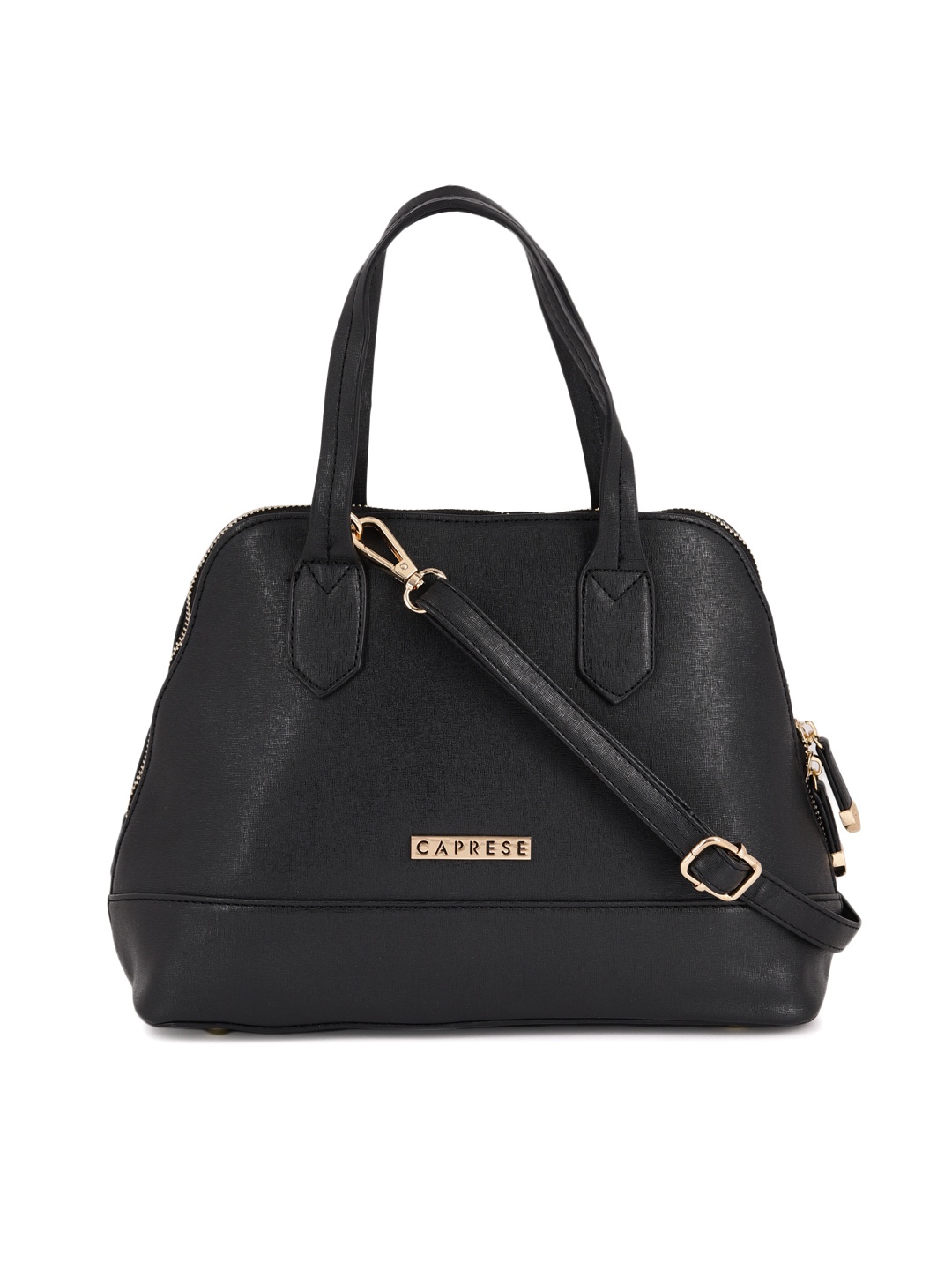 

Caprese Black Solid Handheld Bag