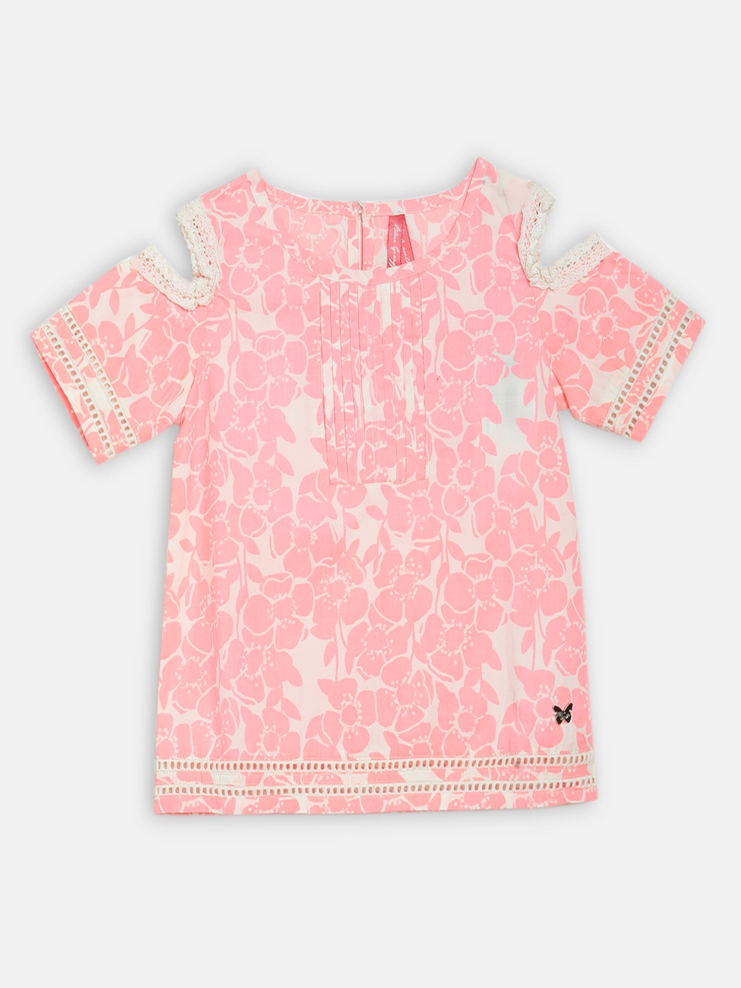 

Blue Giraffe Girls Pink Printed Top