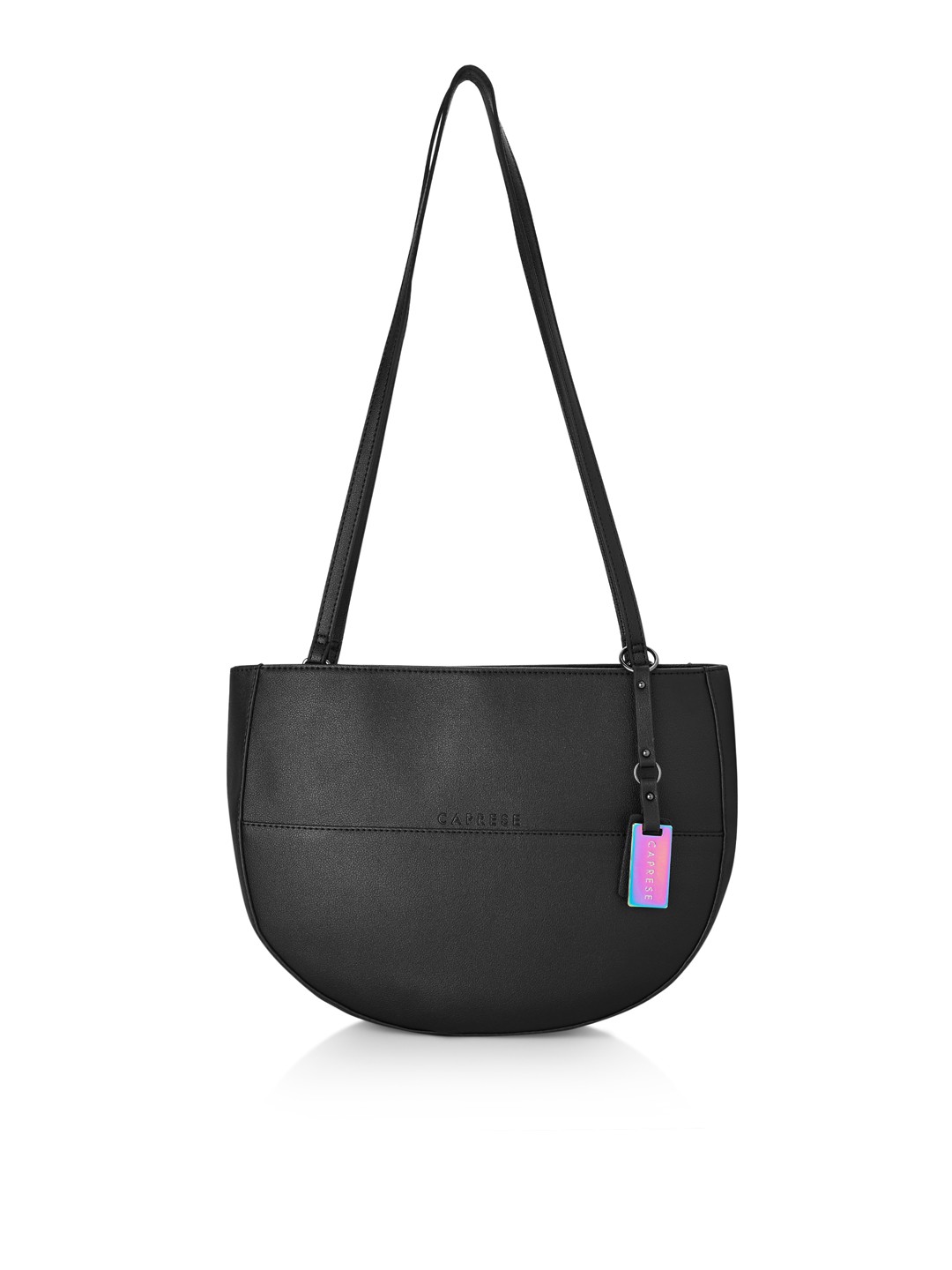 

Caprese Black Solid Sling Bag
