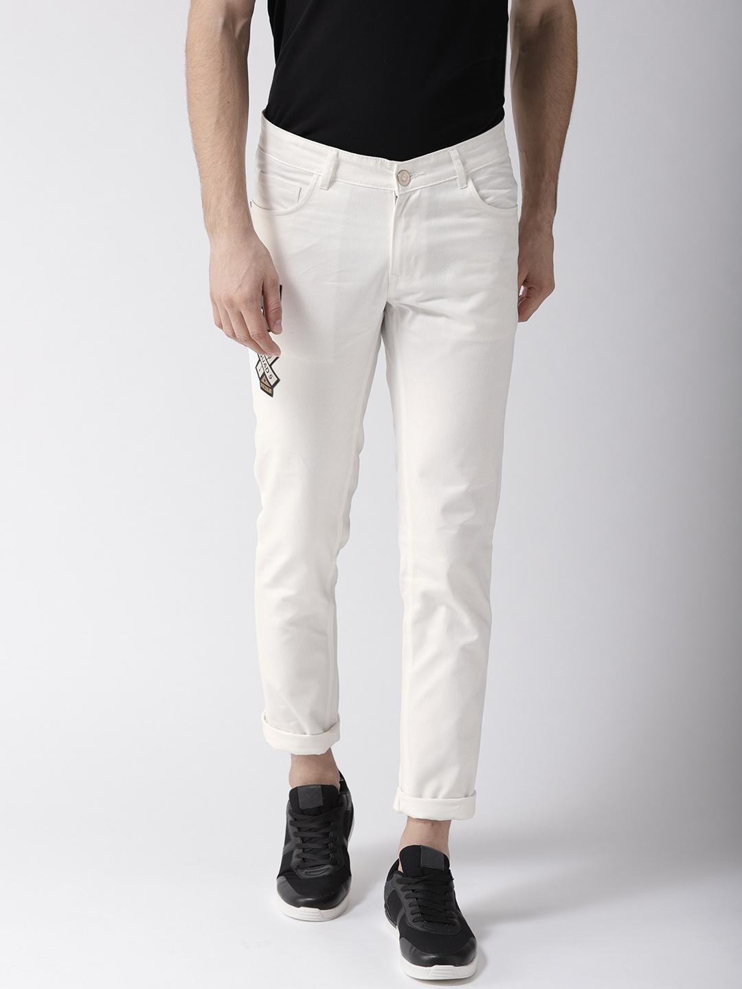 

Hubberholme Men White Slim Fit Mid-Rise Clean Look Jeans