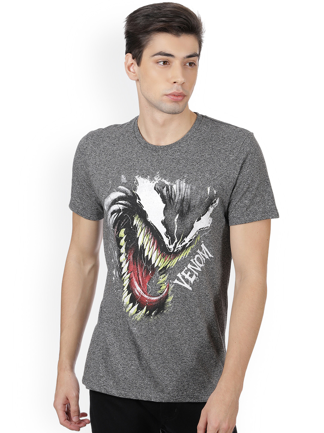 

Free Authority Venom featured Black Tshirt for Men, Charcoal