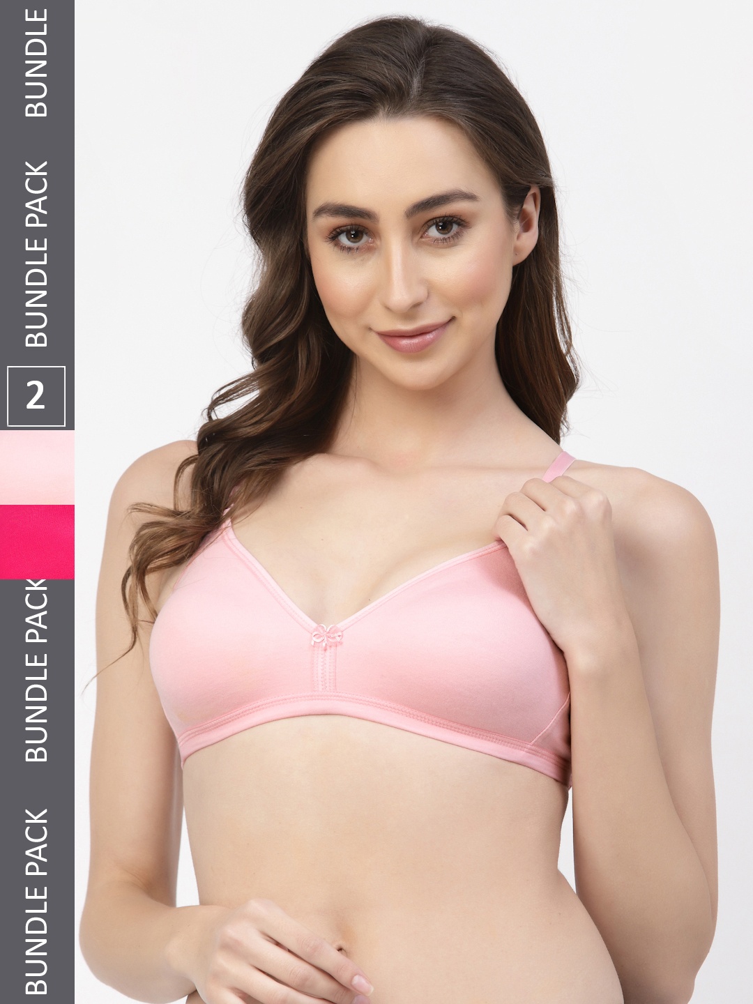 

Floret Pack of 2 Full-Coverage T-Shirt Bras T3005, Pink