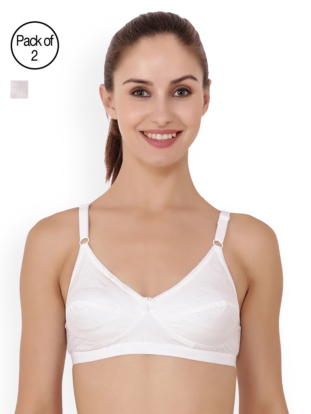 

Floret Pack of 2 Full-Coverage Everyday Bras Nari, White