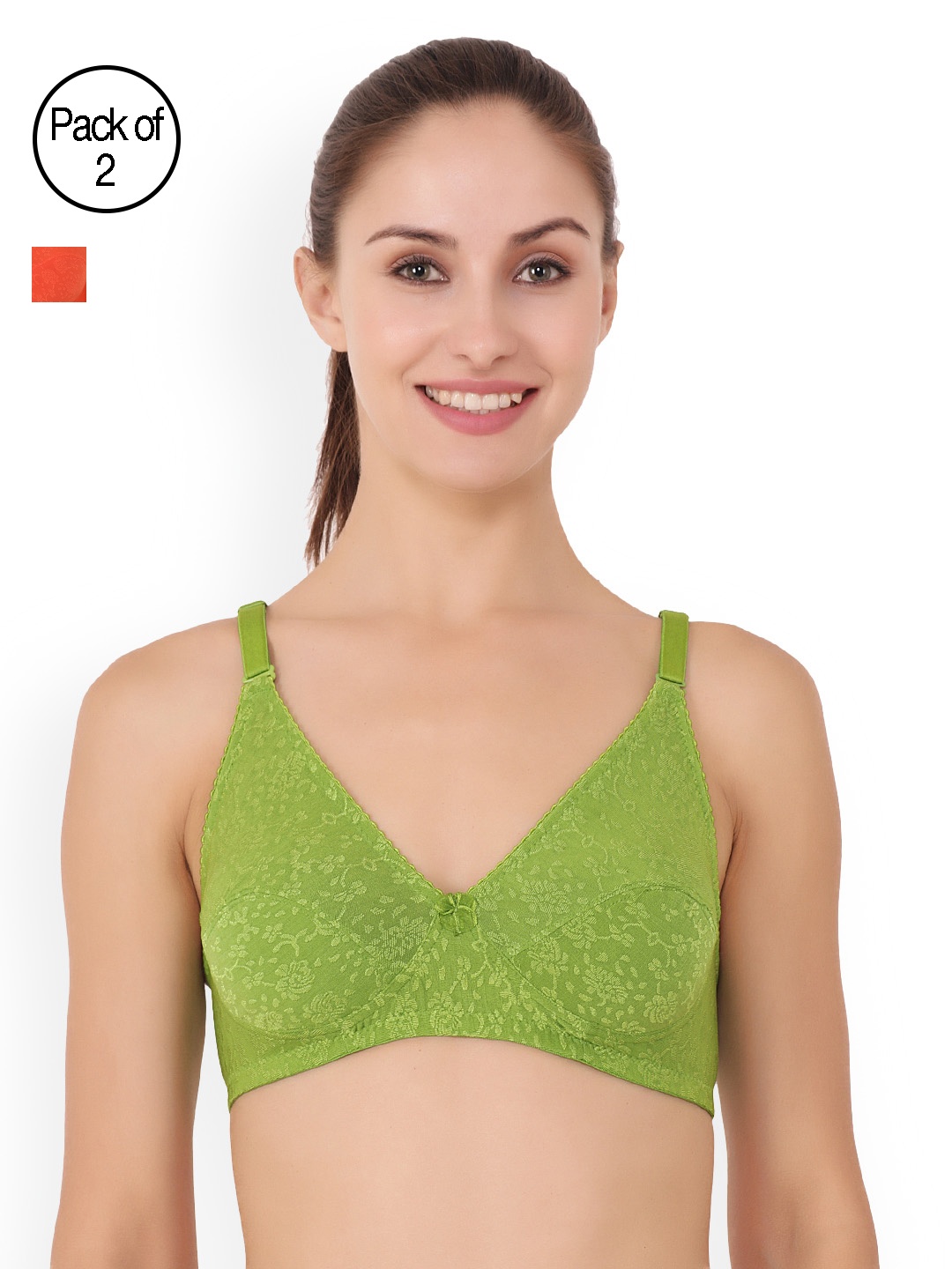 

Floret Pack of 2 Full-Coverage Everyday Bras Eva, Olive