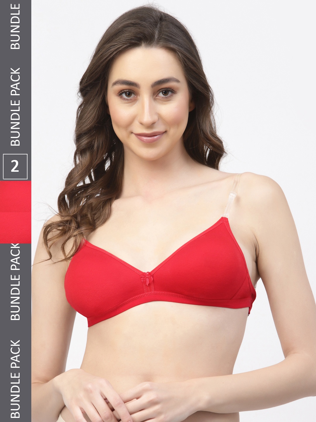 

Floret Pack of 2 Full-Coverage T-Shirt Bras T3005, Red