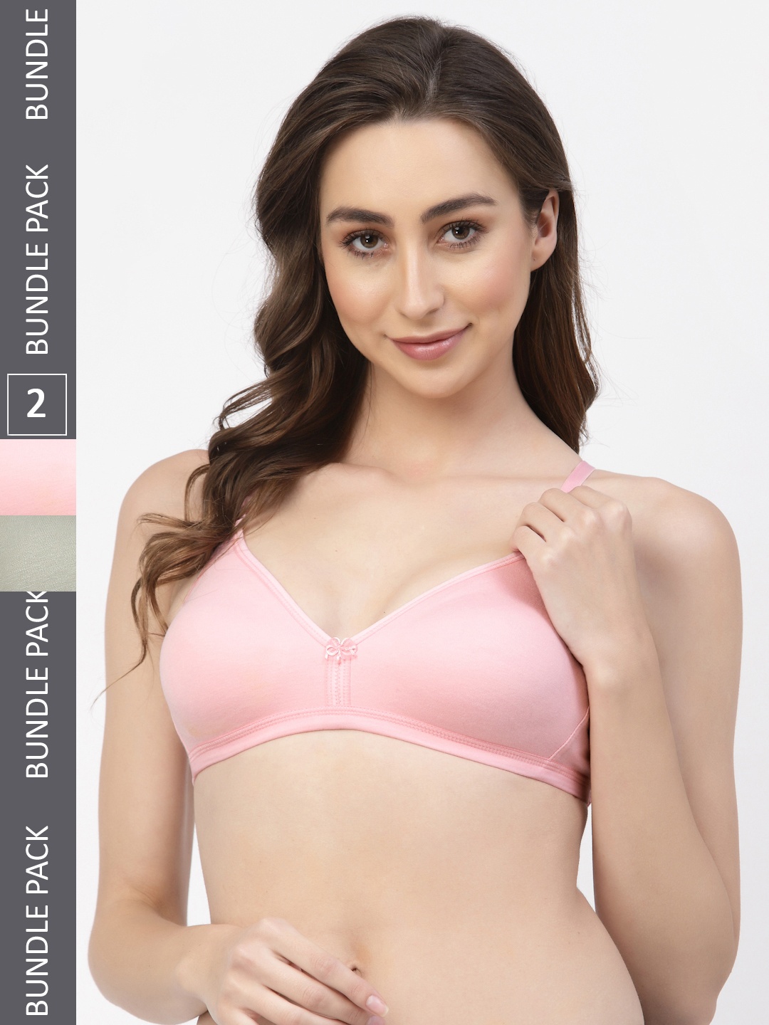 

Floret Pack of 2 Full-Coverage T-Shirt Bras T3005, Pink