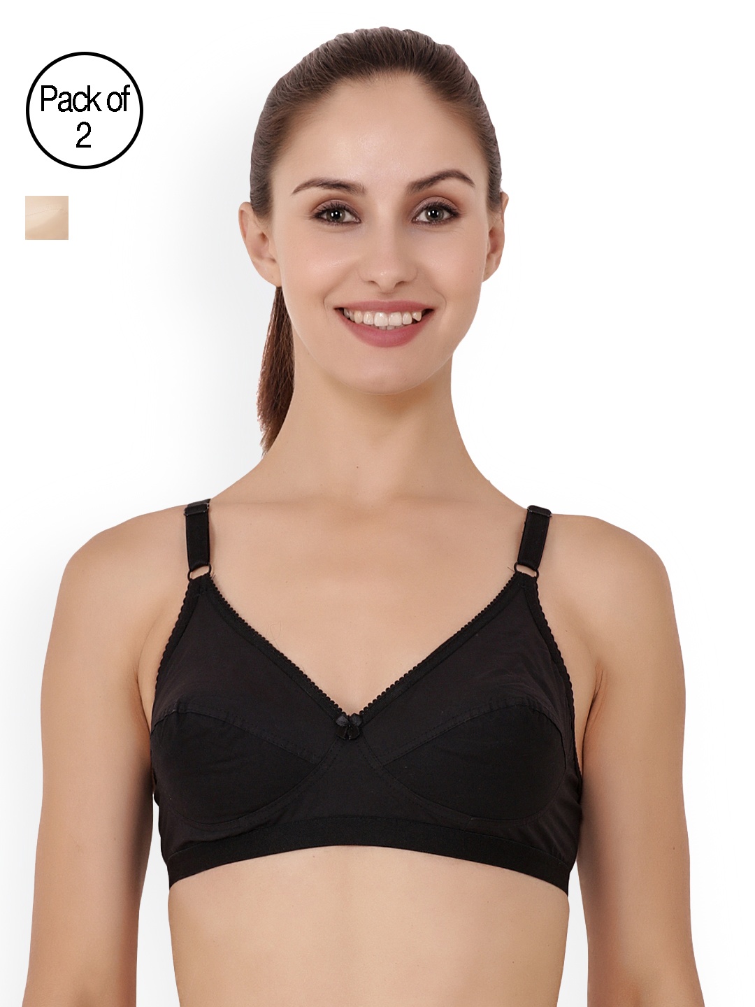 

Floret Pack of 2 Full-Coverage Everyday Bras Nari, Beige