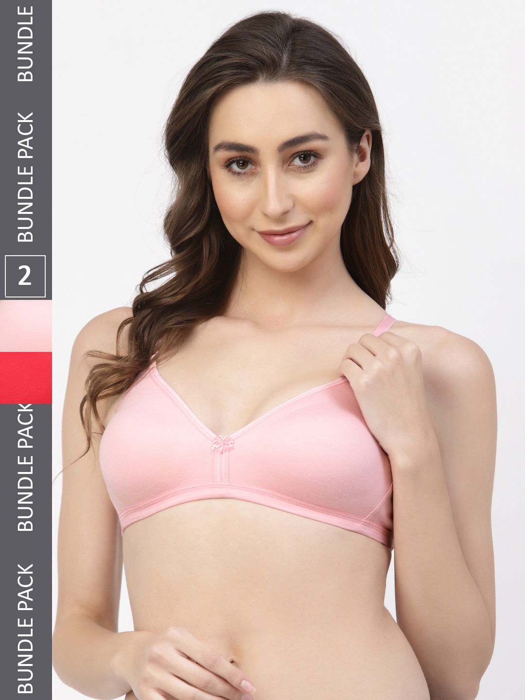 

Floret Pack of 2 Full-Coverage T-Shirt Bras T3005, Pink