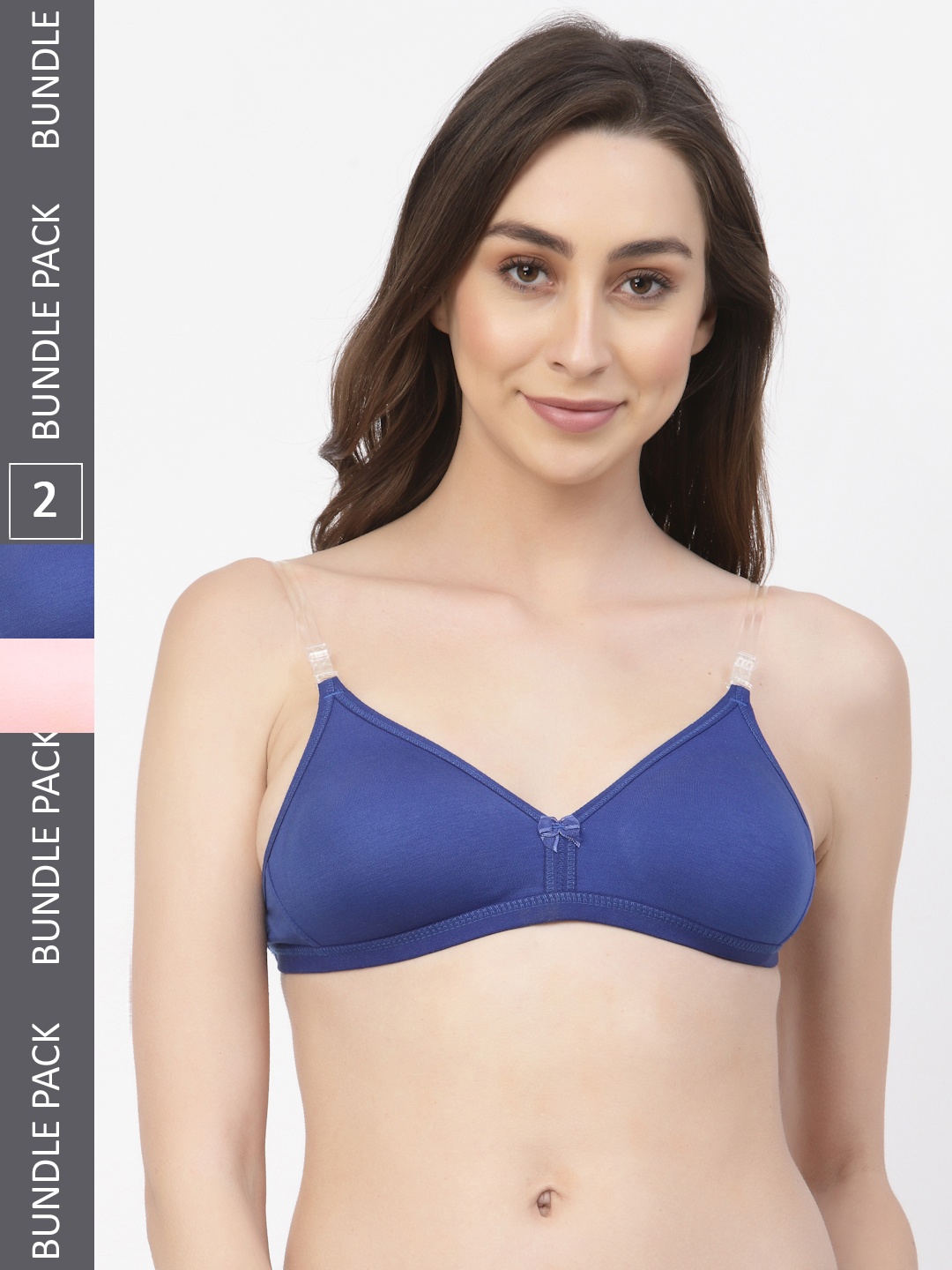 

Floret Pack of 2 Full-Coverage T-Shirt Bras T3005, Blue