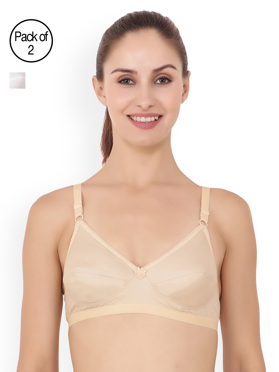 

Floret Pack of 2 Full-Coverage Everyday Bras Nari, Beige