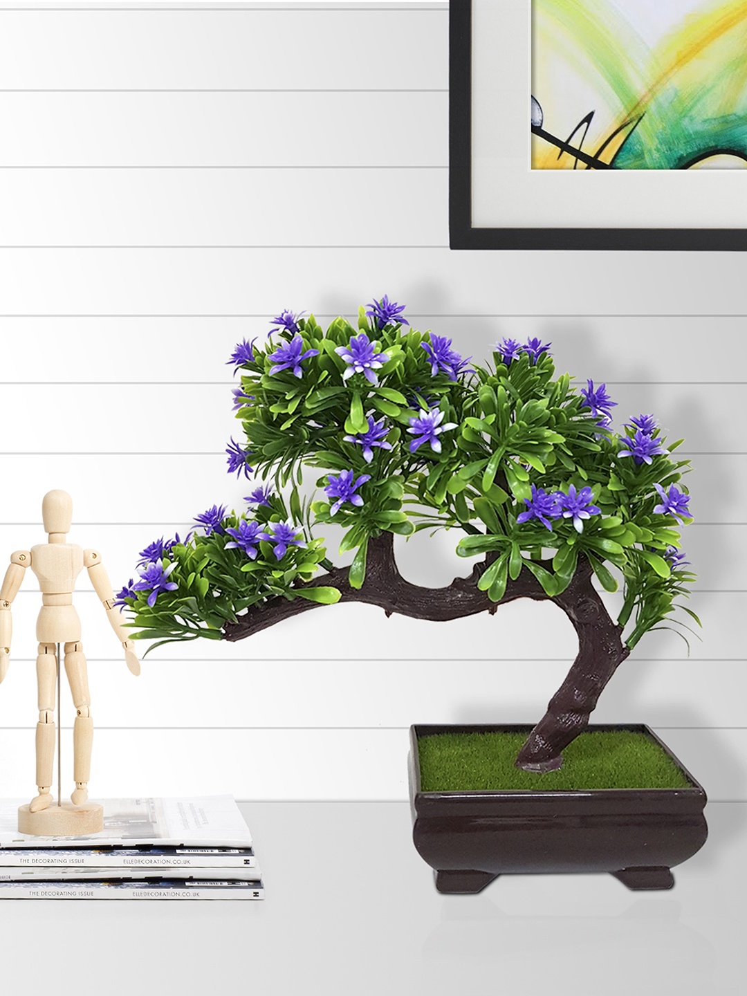 

Art Street Purple Artificial Flower Plant With Pot