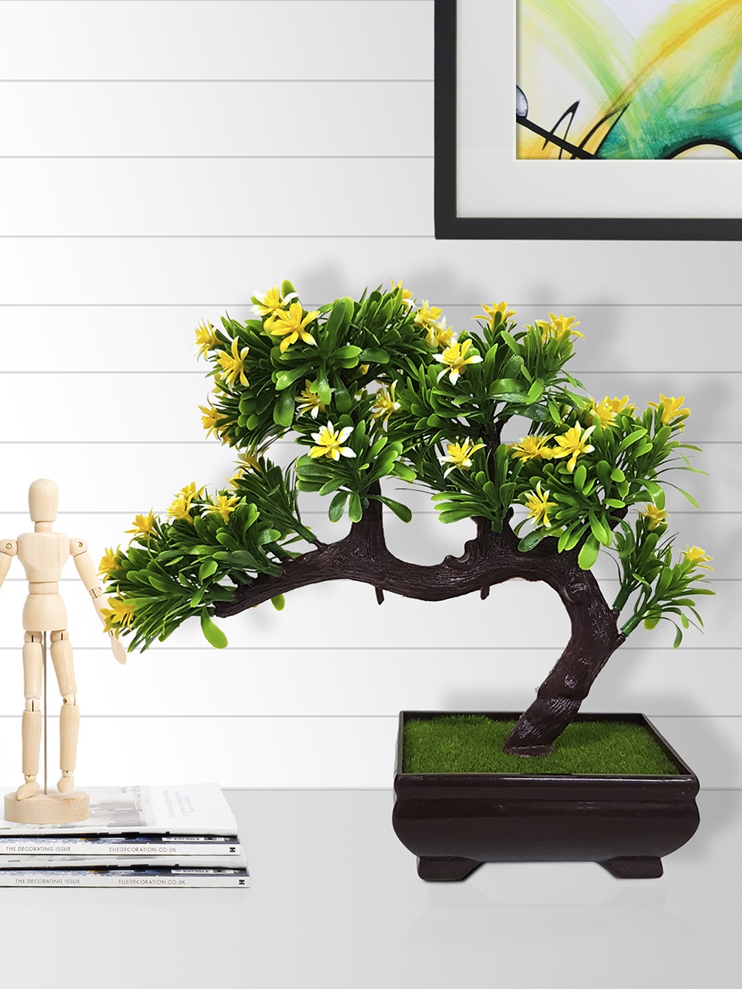 

Art Street Yellow Artificial Flower Plant With Pot