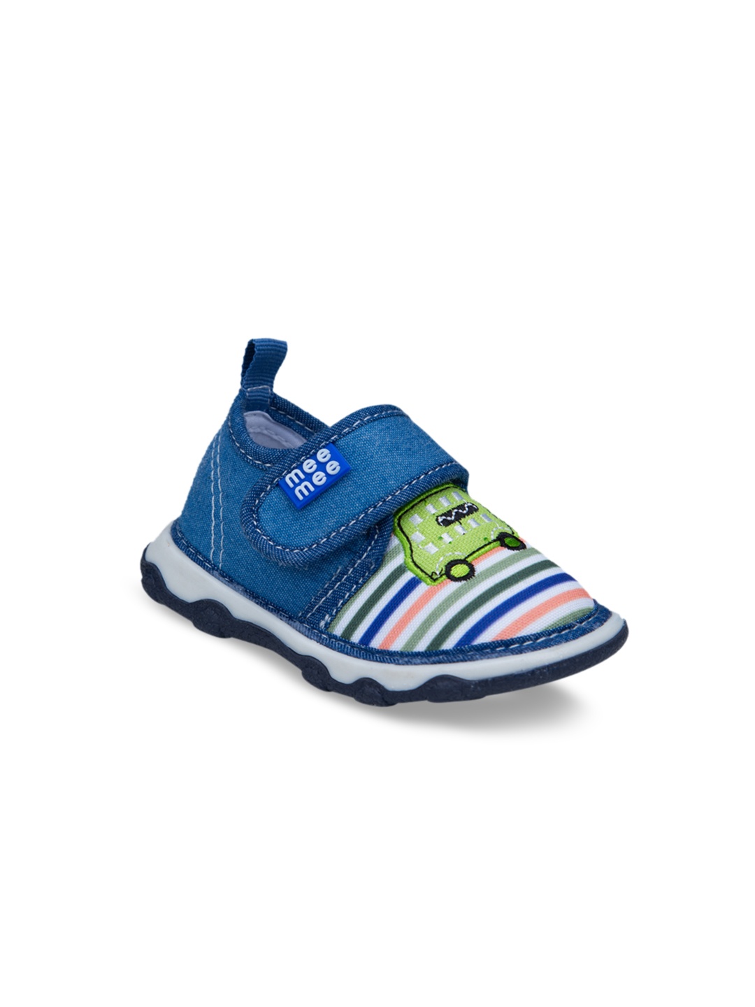 

MeeMee Boys Green Slip-On Sneakers
