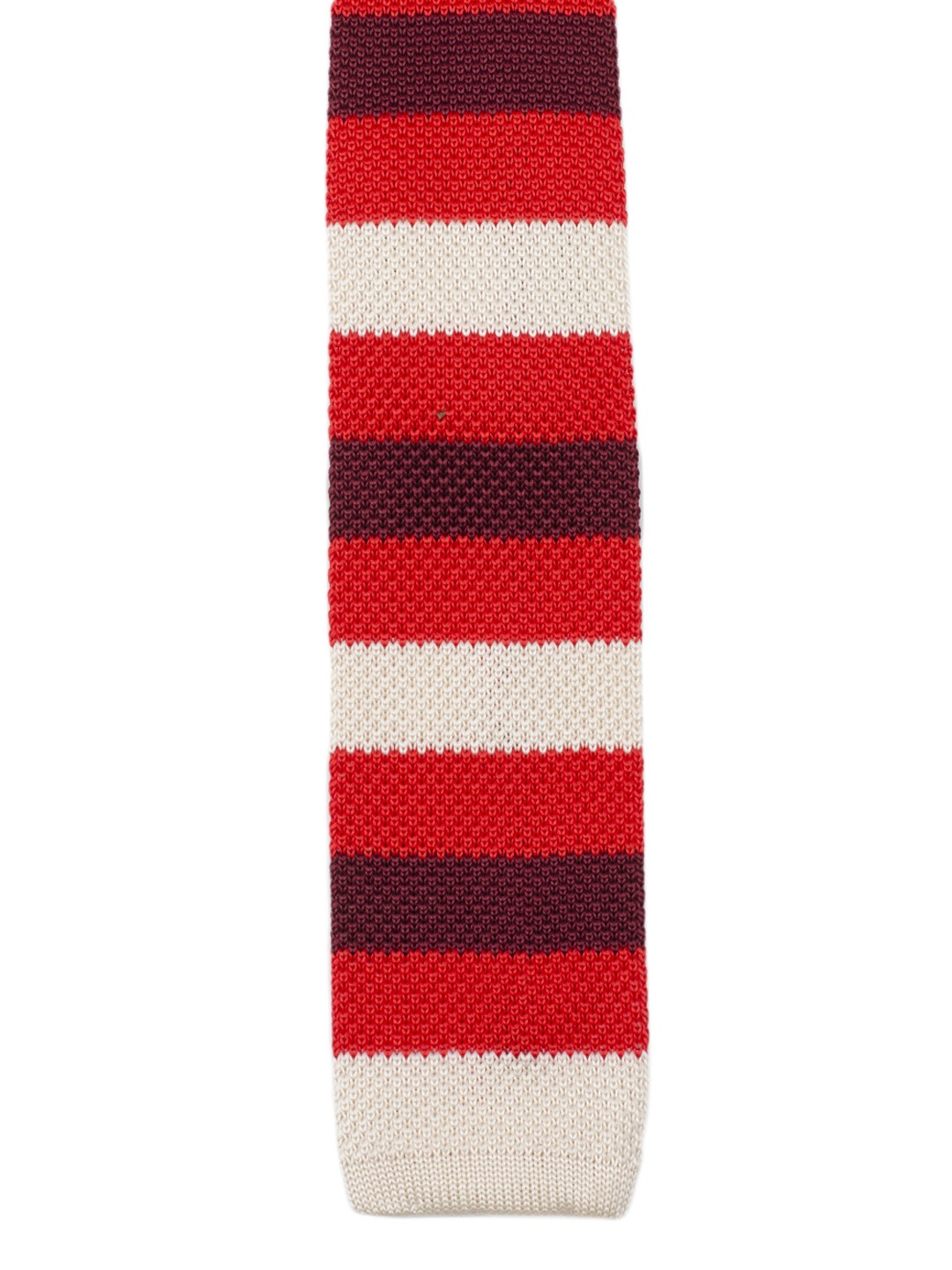 

Tossido Red & Off-White Woven Design Broad Tie