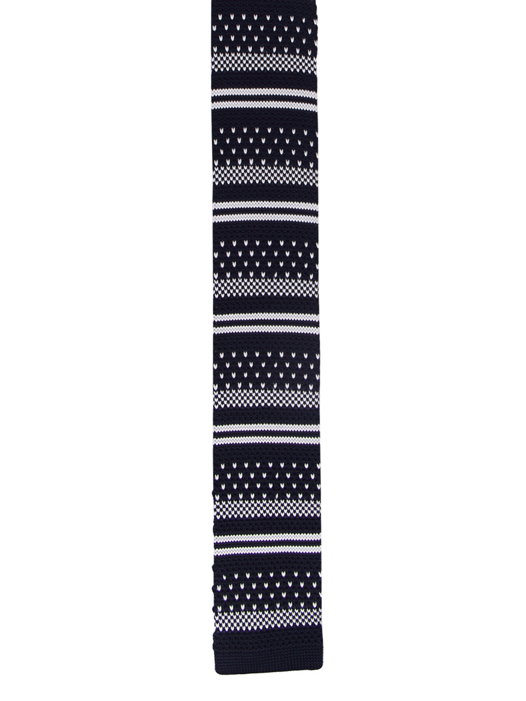 

Tossido Black & White Woven Design Broad Tie