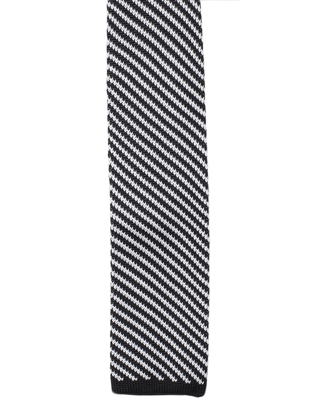 

Tossido Black & White Woven Design Broad Tie