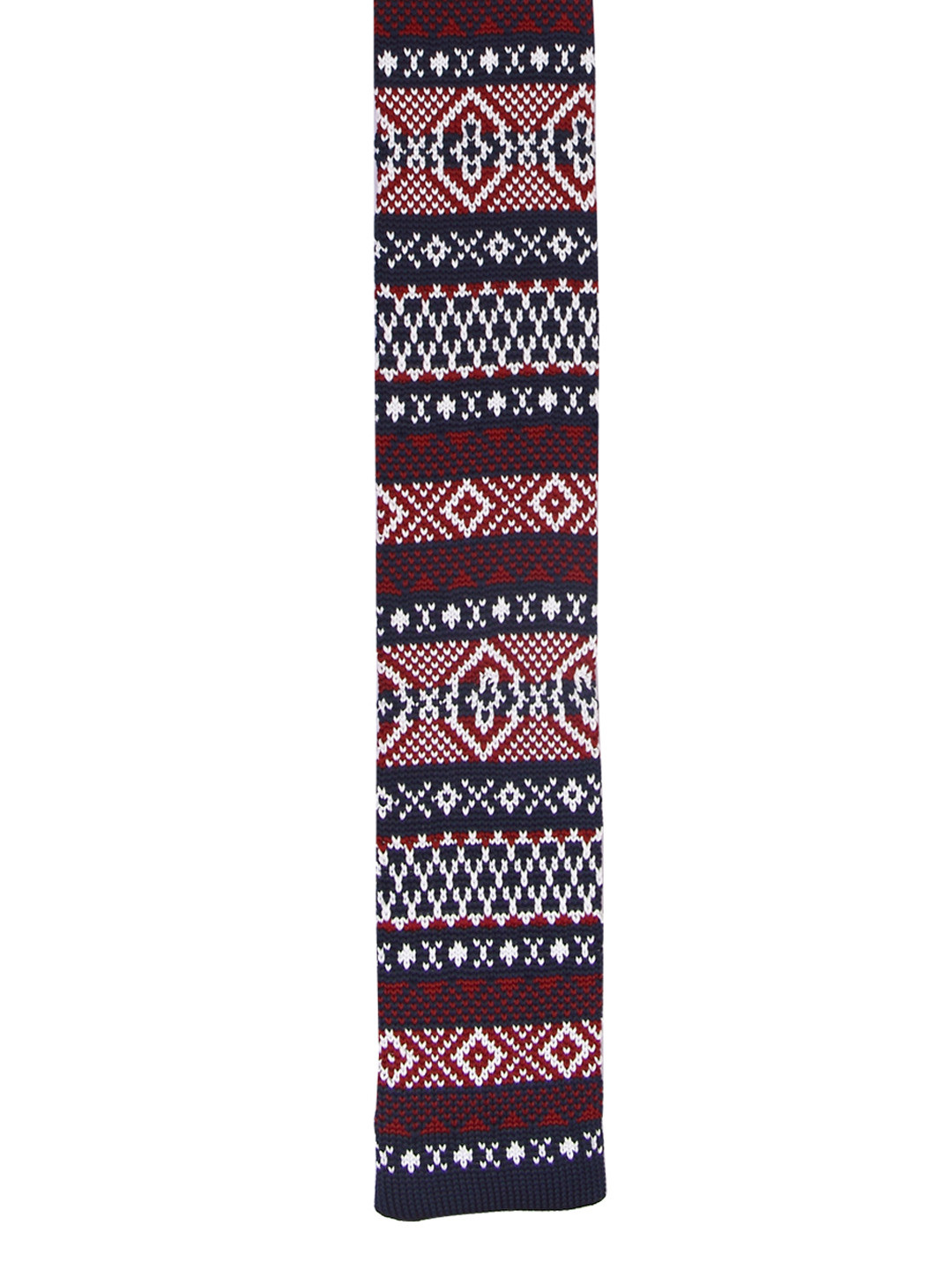 

Tossido Maroon & Blue Woven Design Broad Tie