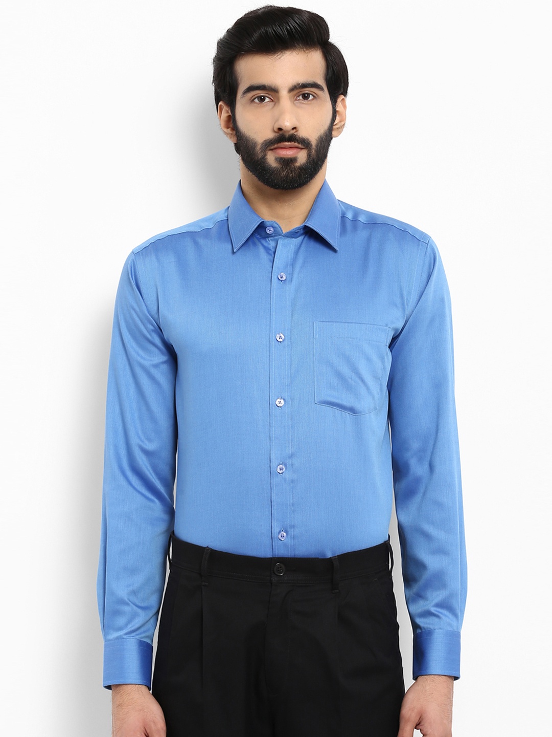 

Park Avenue Men Blue Regular Fit Solid Formal Shirt