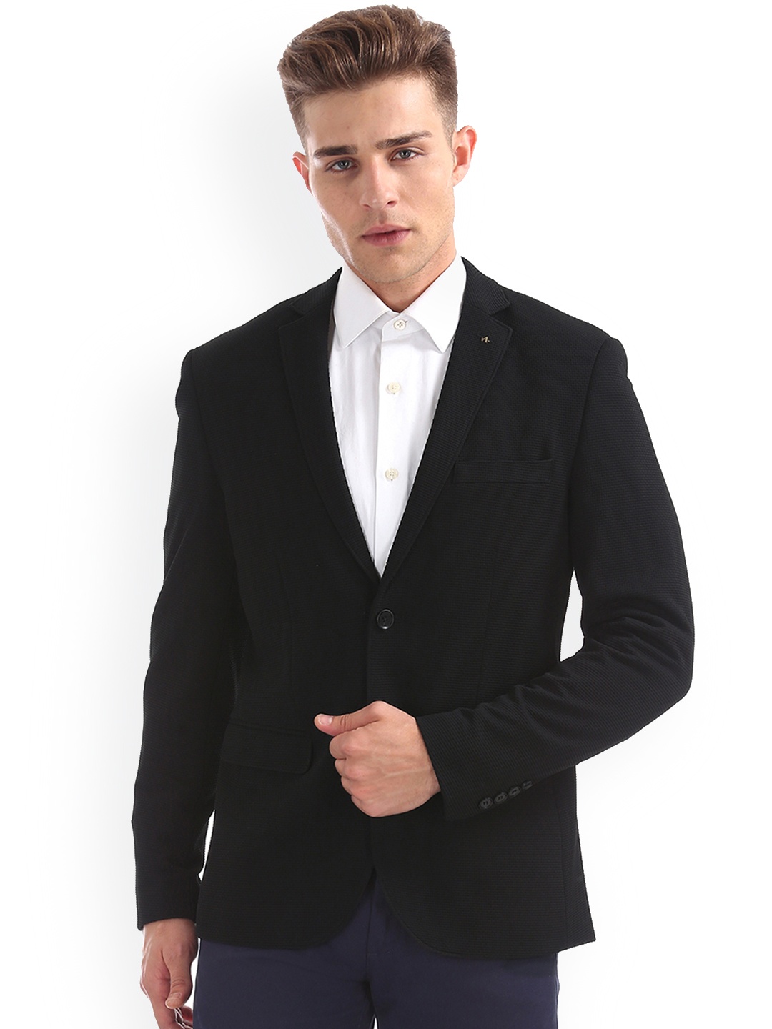 

Arrow Men Black Slim Fit Single Breasted Blazer