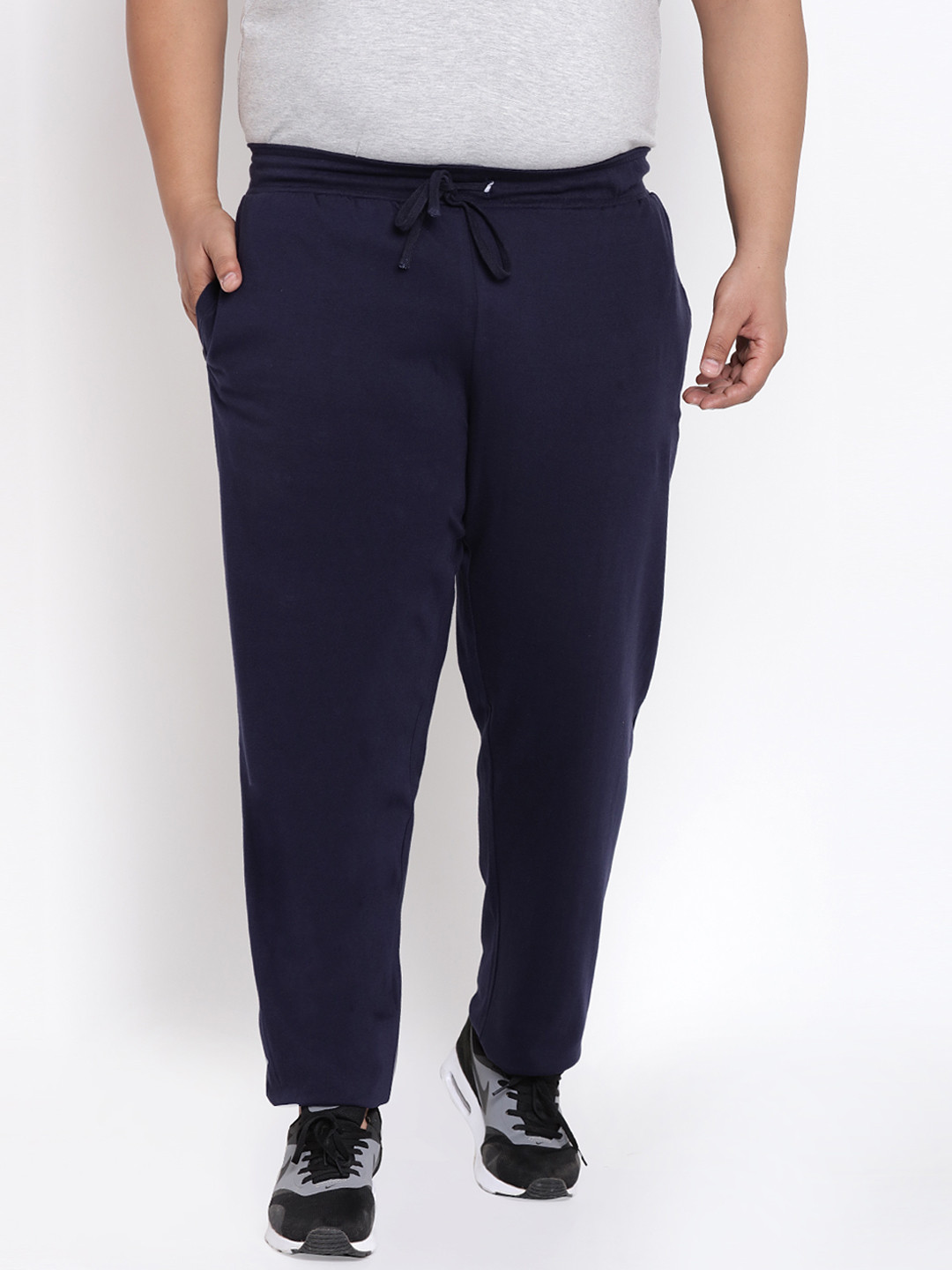 

John Pride Plus Size Men Navy Blue Track Pants