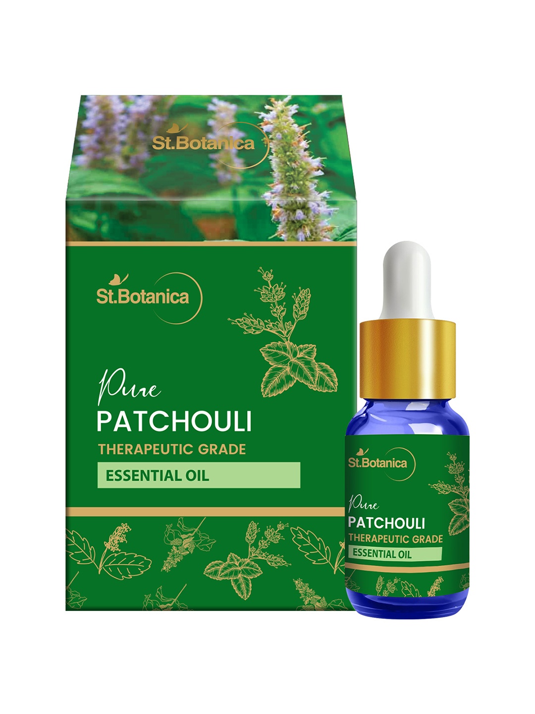 

St.Botanica Pure Patchouli Aroma Essential Oil 15ml, White