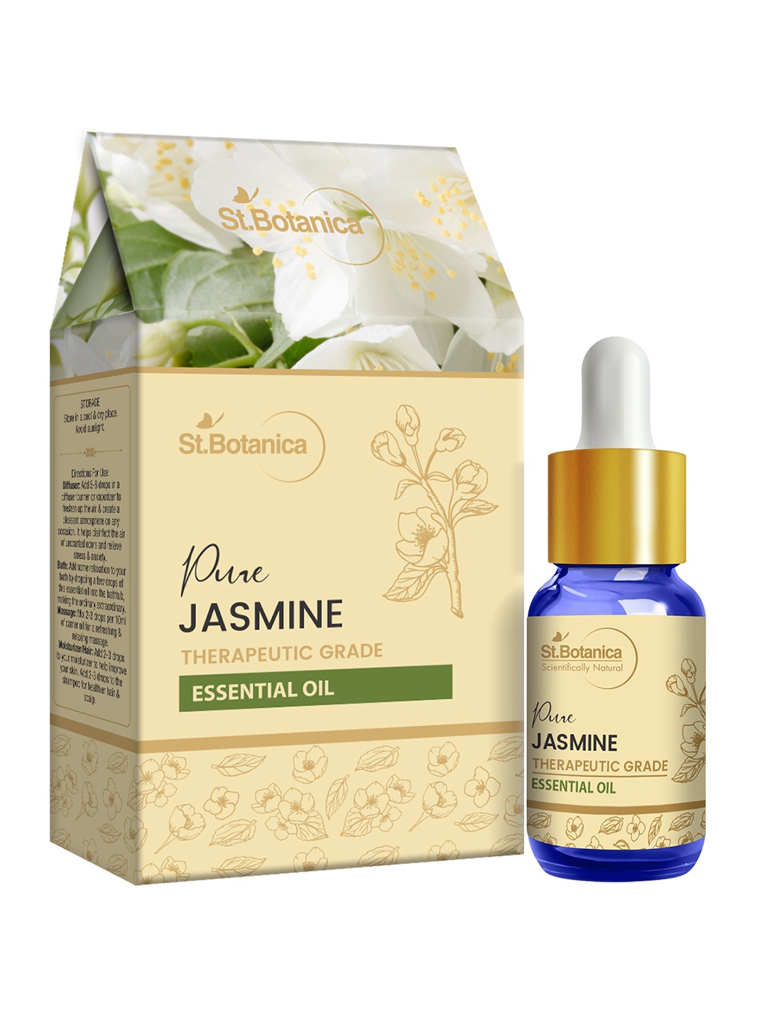 

St.Botanica Pure Jasmine Aroma Essential Oil 15ml, White
