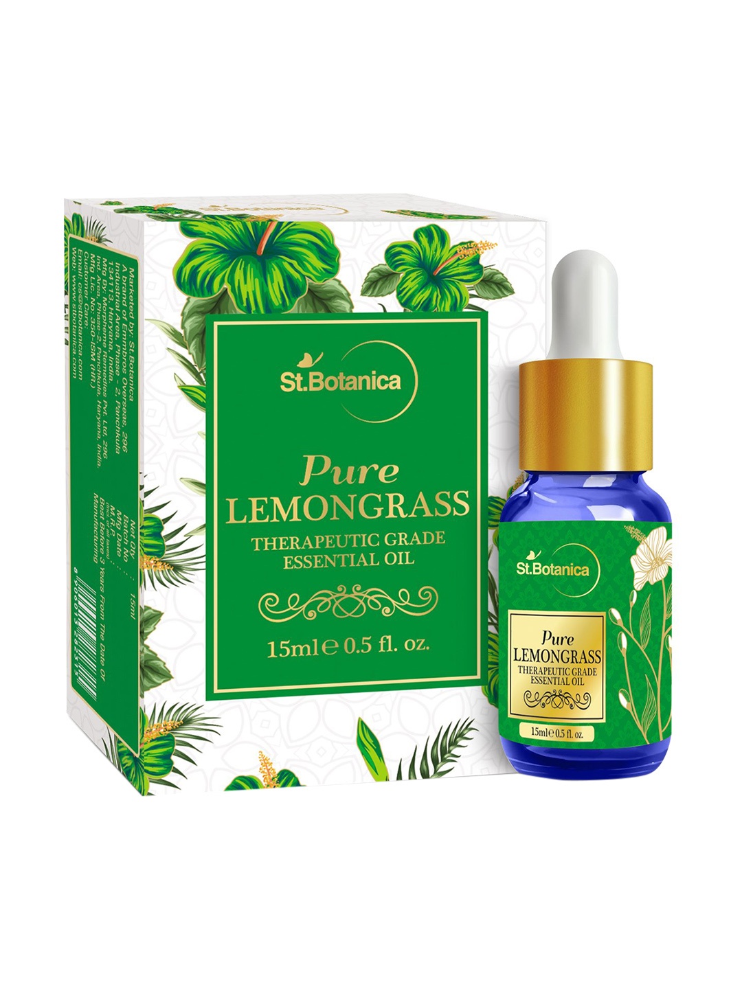 

StBotanica Lemon Grass Pure Essential Oil 15ml, White