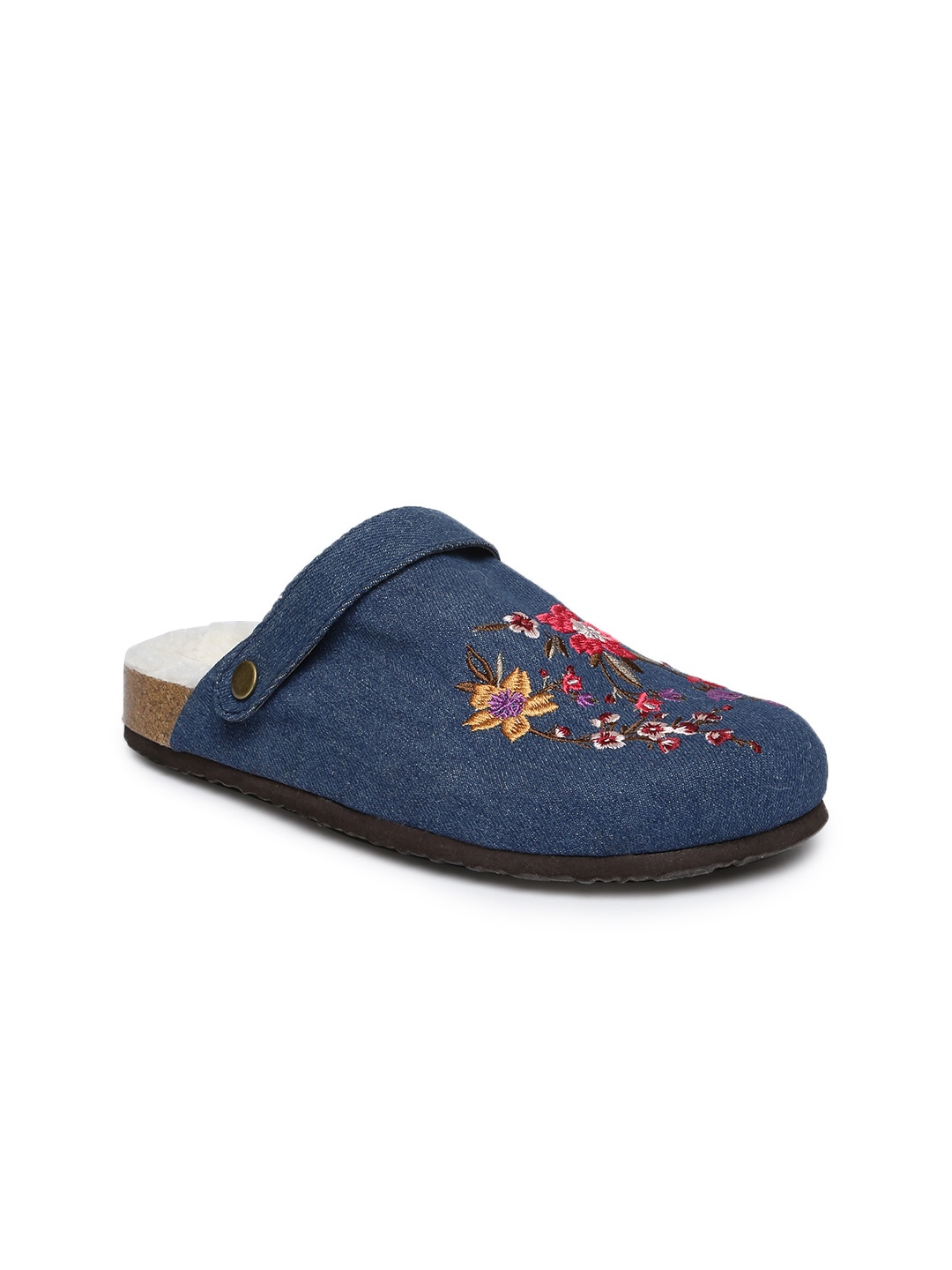 

AMERICAN EAGLE OUTFITTERS Women Blue Woven Design Mules