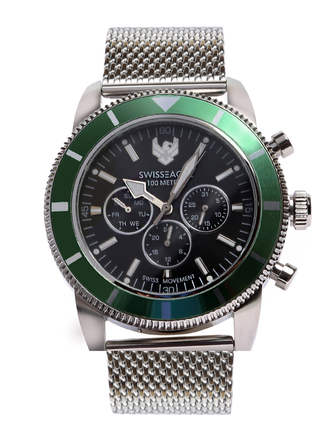 

Swiss Eagle Men Green Analogue Watch SE-9130-33