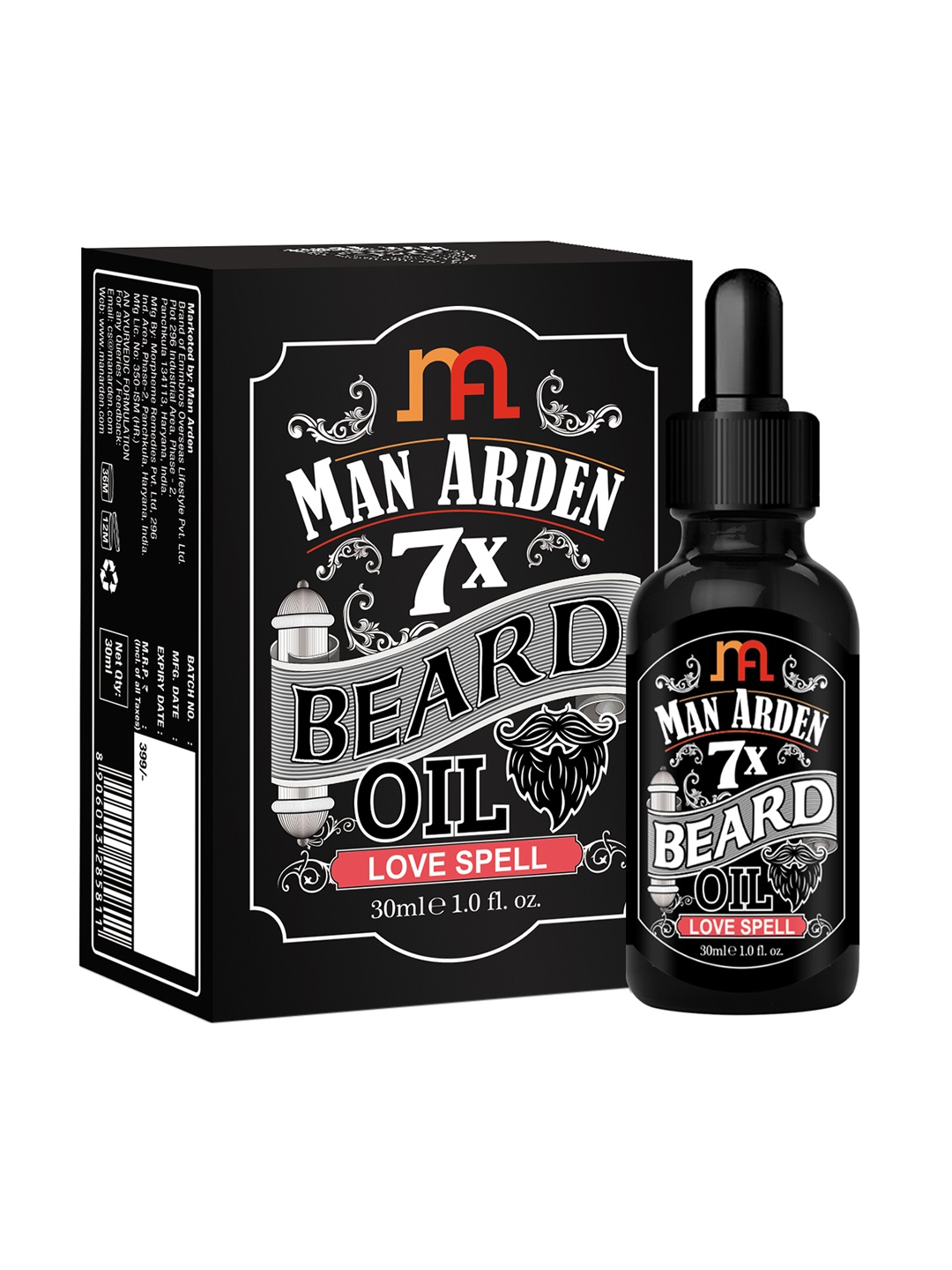 

Man Arden 7X Love Spell Beard Oil, 30ml, White