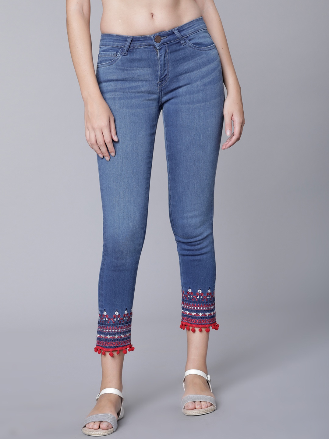 

Tokyo Talkies Women Blue Super Skinny Fit Mid-Rise Clean Look Stretchable Jeans