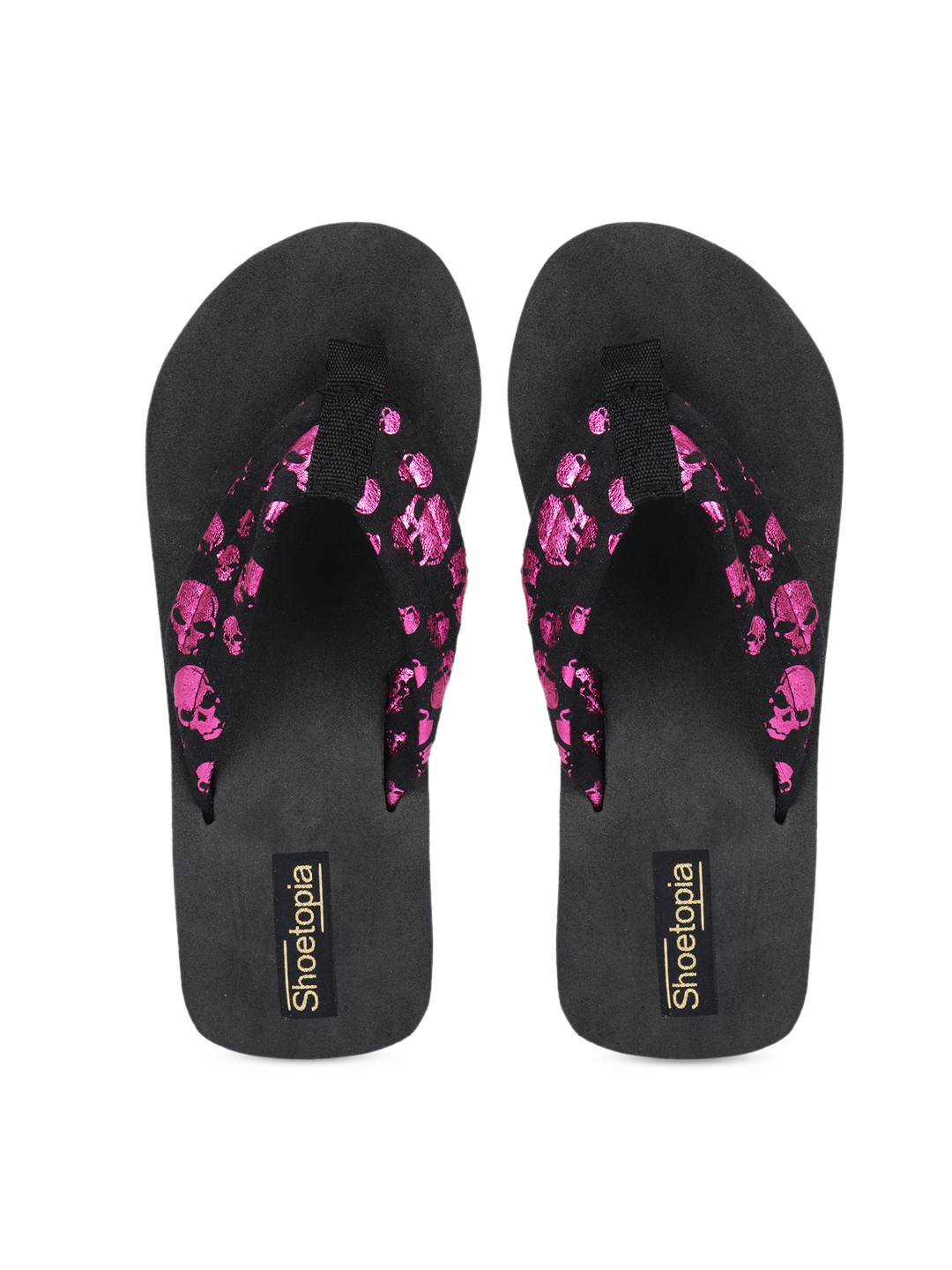 

Shoetopia Women Pink Printed Sandals