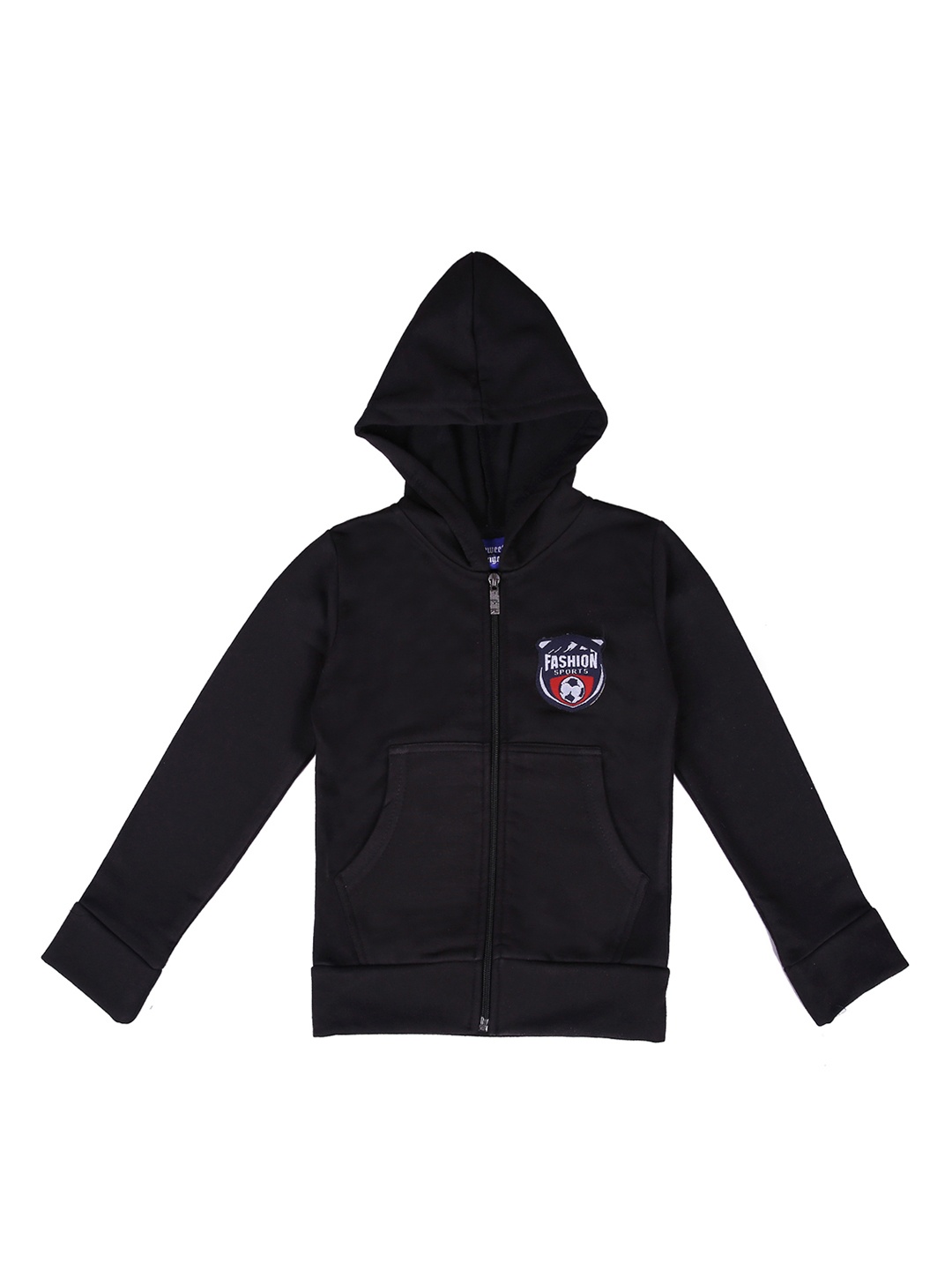 

SWEET ANGEL Kids Black Solid Hooded Sweatshirt