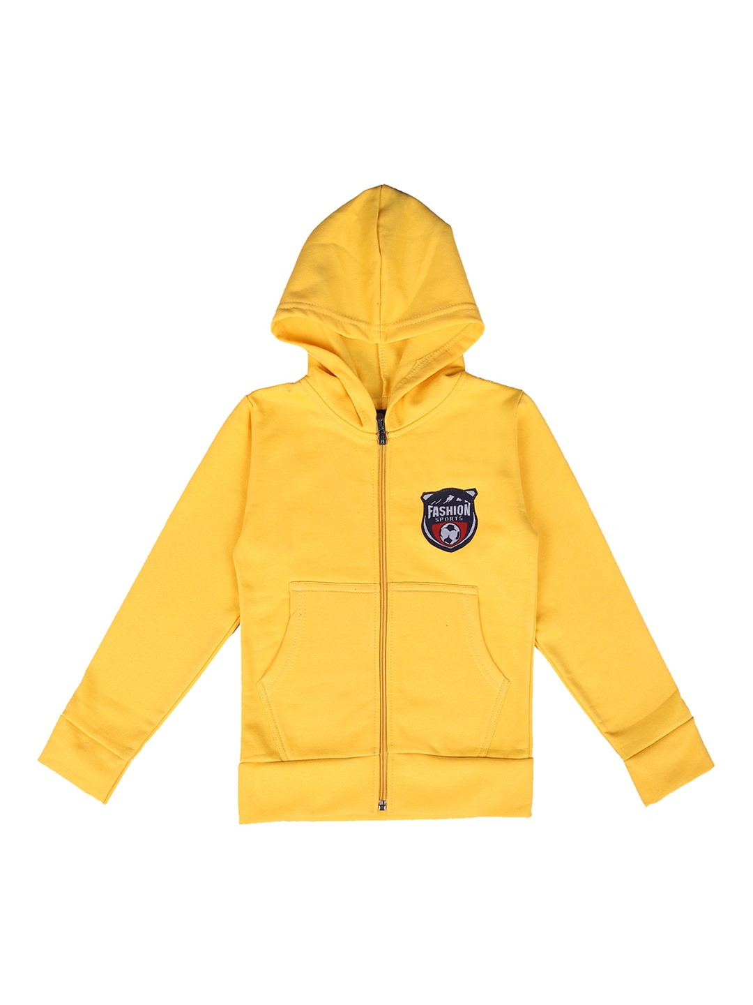 

SWEET ANGEL Kids Yellow Solid Hooded Sweatshirt