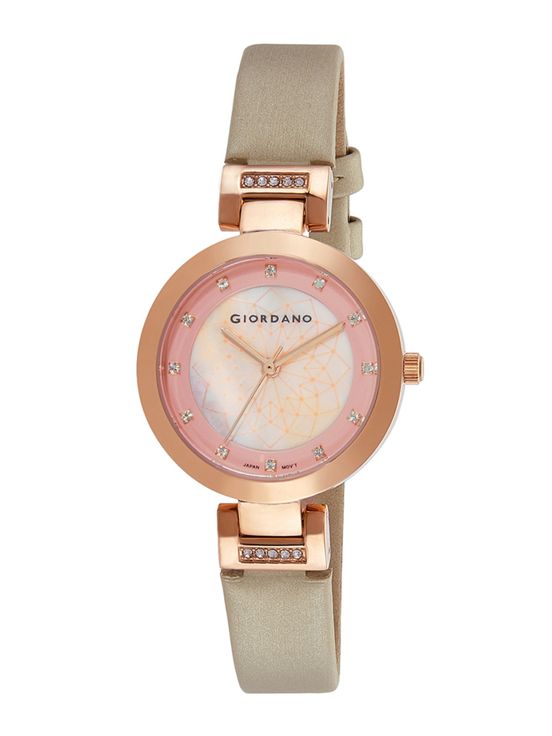 

GIORDANO Women Pink & Off-White Analogue Watch 2905-03