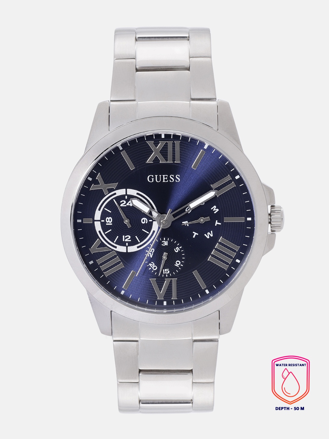 

GUESS Men Navy Blue Analogue Watch W1184G4